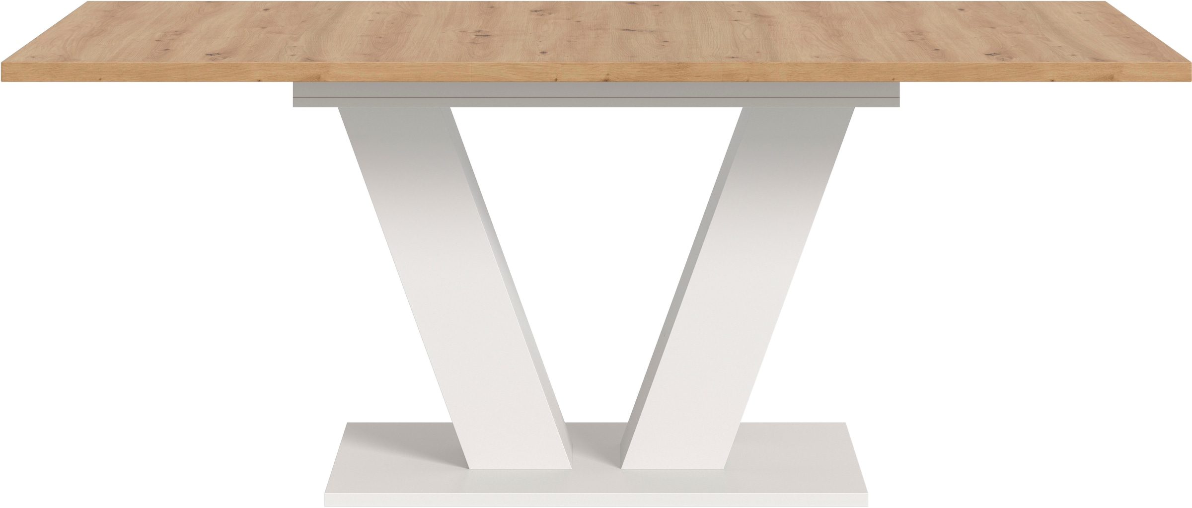 Home affaire Esstisch »Motus, ausziehbar 150 -190 cm, inklusive 40 cm Einlegeplatte« Set, 1 Stk. tlg. V-Gestell mit Bodenplatte, Tisch, Küchentisch, Esszimmer, Küche