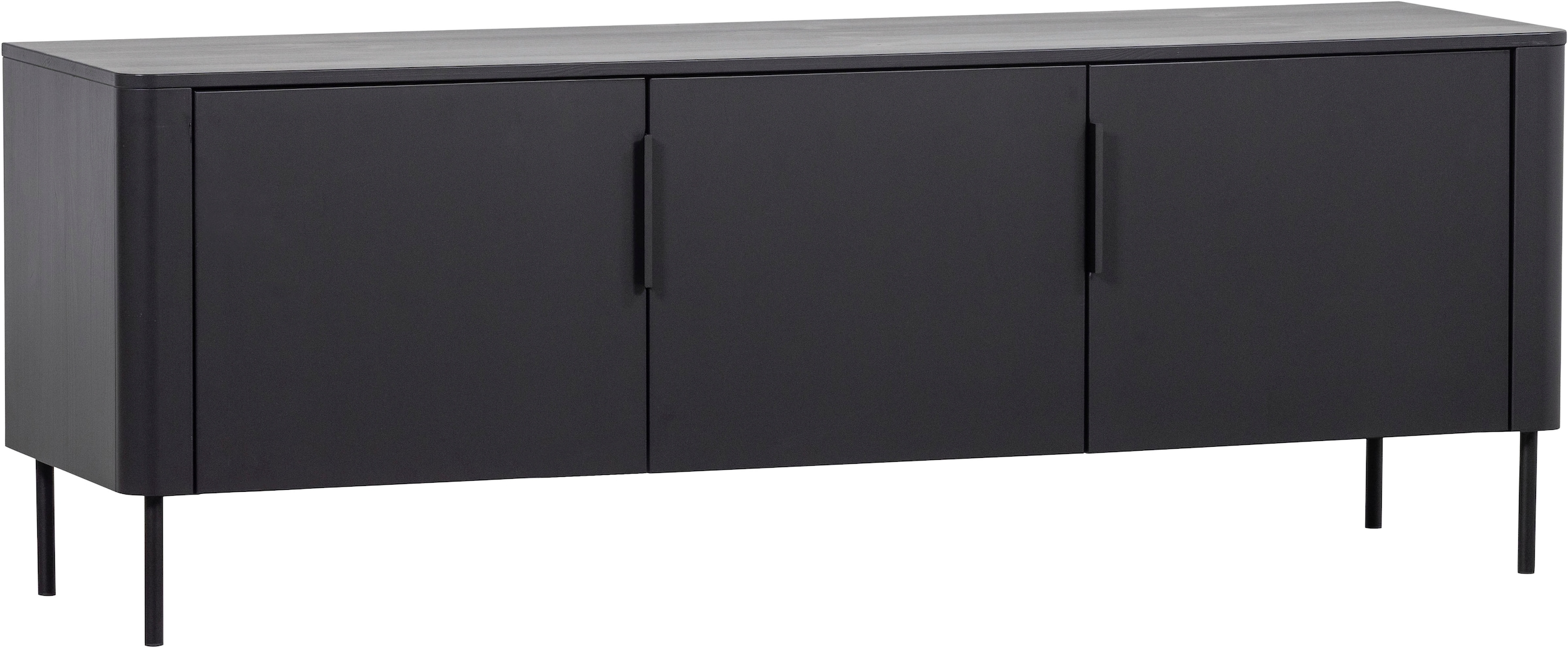 Image of WOOOD Lowboard "Gunnar mit geschliffener Oberfläche und 4 Türen" FSC-Mix Massivkiefer, wasserbasierter Lack