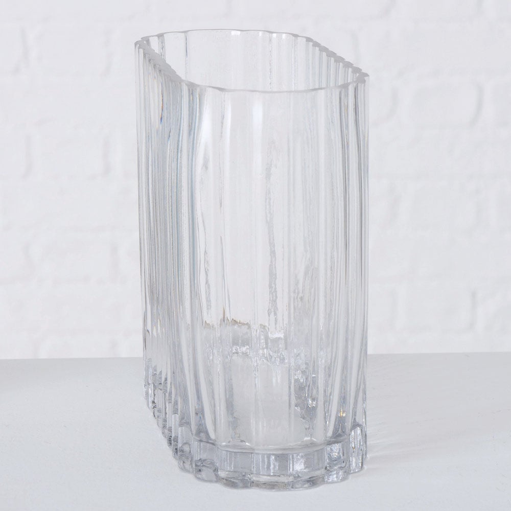 BOLTZE Tischvase »Tulipa«, (Set, 2 St.), aus Glas, Höhe ca. 14 cm und 18 cm