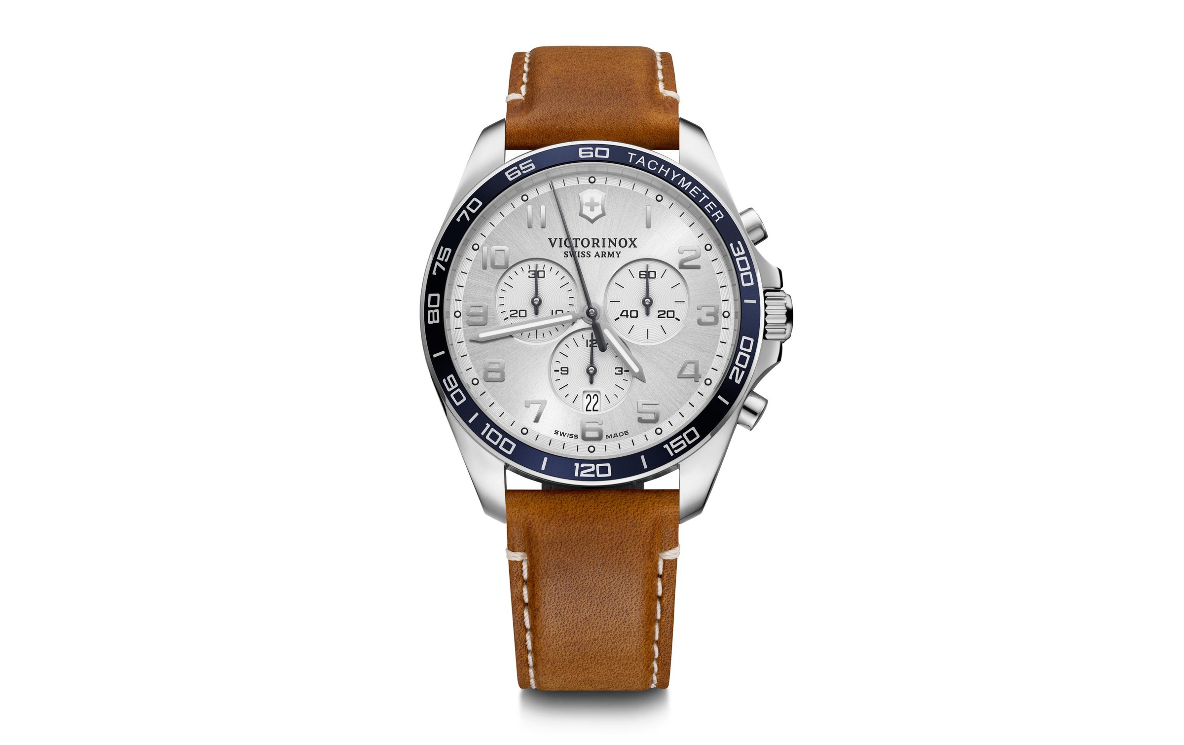 Image of Victorinox Chronograph »FieldForce Classic Chrono Silberfarben / Braun« bei Ackermann Versand Schweiz