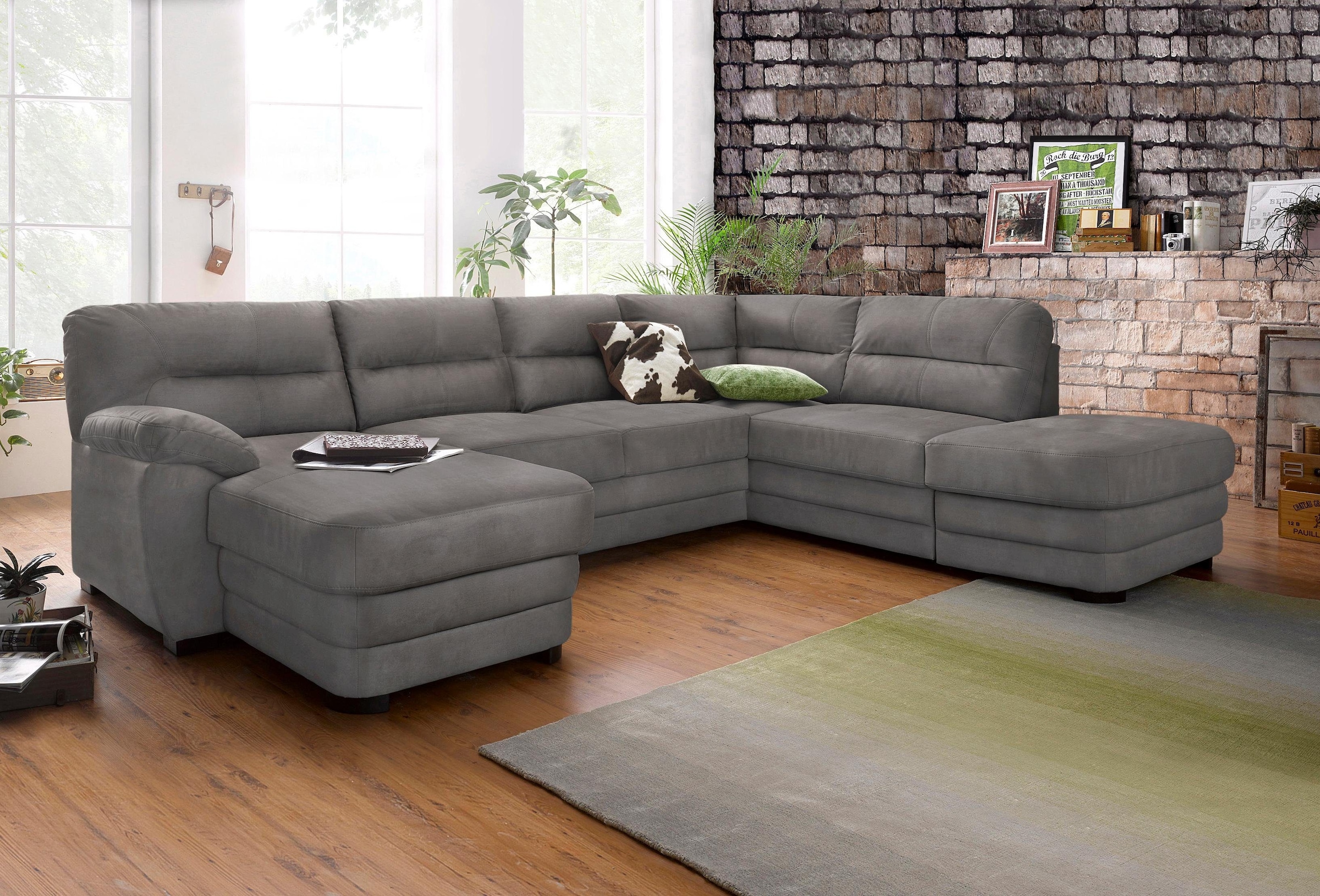 Image of COTTA Polstergarnitur "Royale U-Form" Set, Set bestehend aus: Wohnlandschaft & Hocker