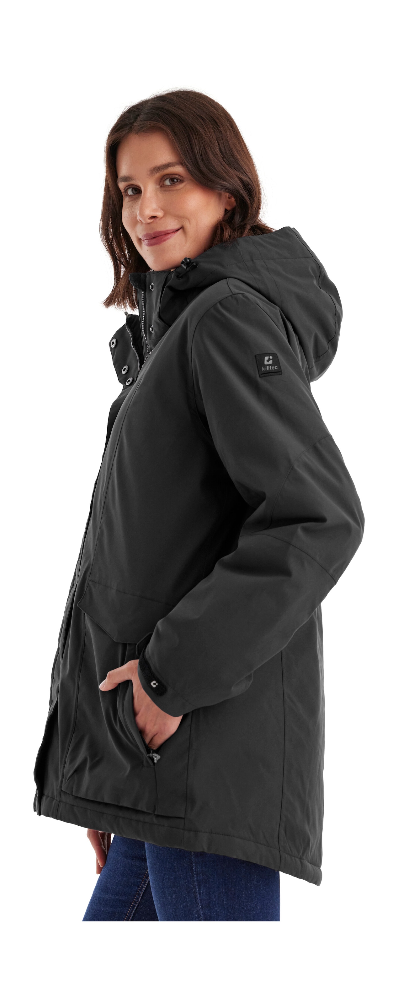 Killtec Funktionsjacke »Damen Jacke«, Wasserdichte, atmungsaktive Damenjacke mit abnehmbarer Kapuze