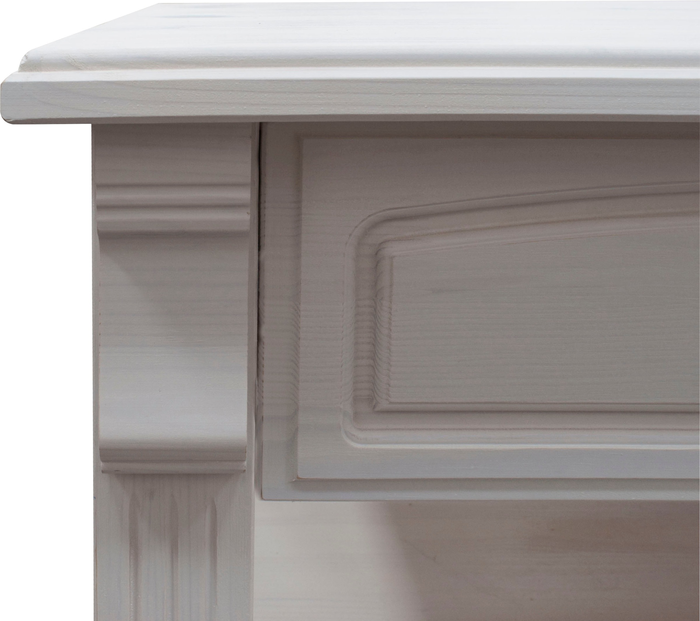 Home affaire Couchtisch »Anna«, (Gesamtmasse (B/T/H): ca. 120/65/43 cm), Kaffeetisch mit Schublade und Ablage, Massivholz, FSC®