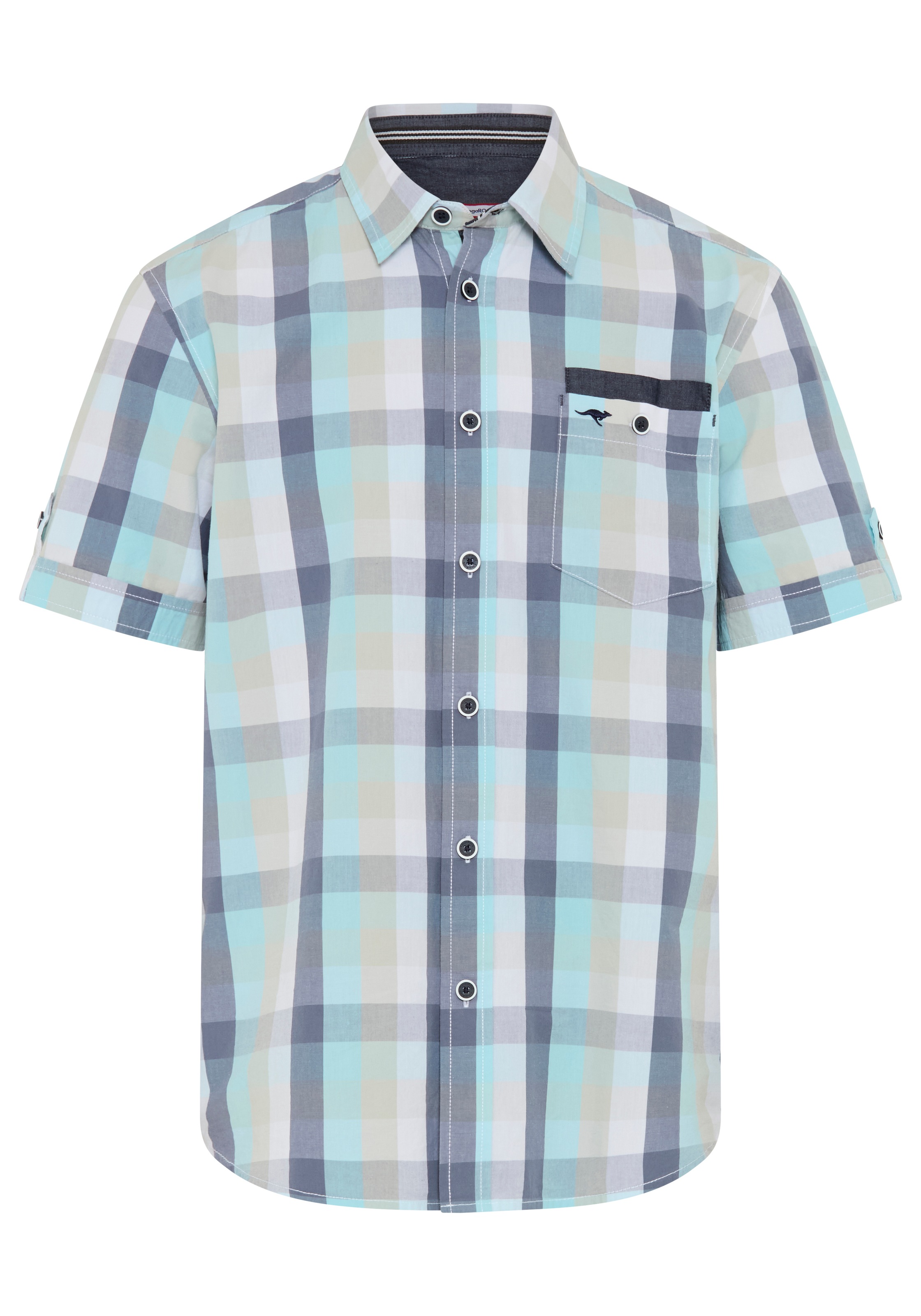 KangaROOS Kurzarmhemd Kurzarm, für Casual- und Streetwear, aus Baumwolle, Comfort Fit