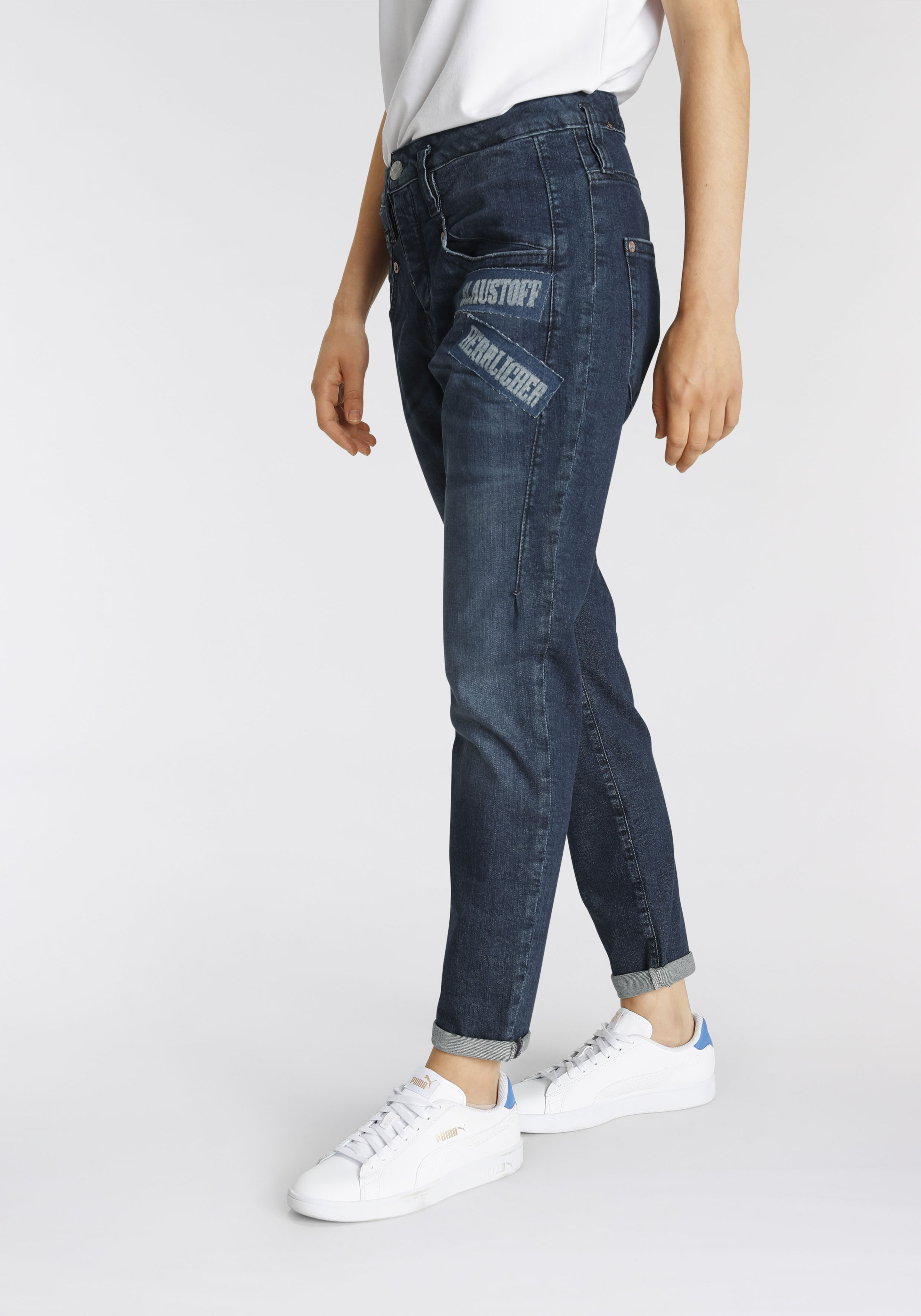 Herrlicher Ankle-Jeans »SHYRA CROPPED ORGANIC«, mit seitlicher Logo-Applizierung-Herrlicher 1