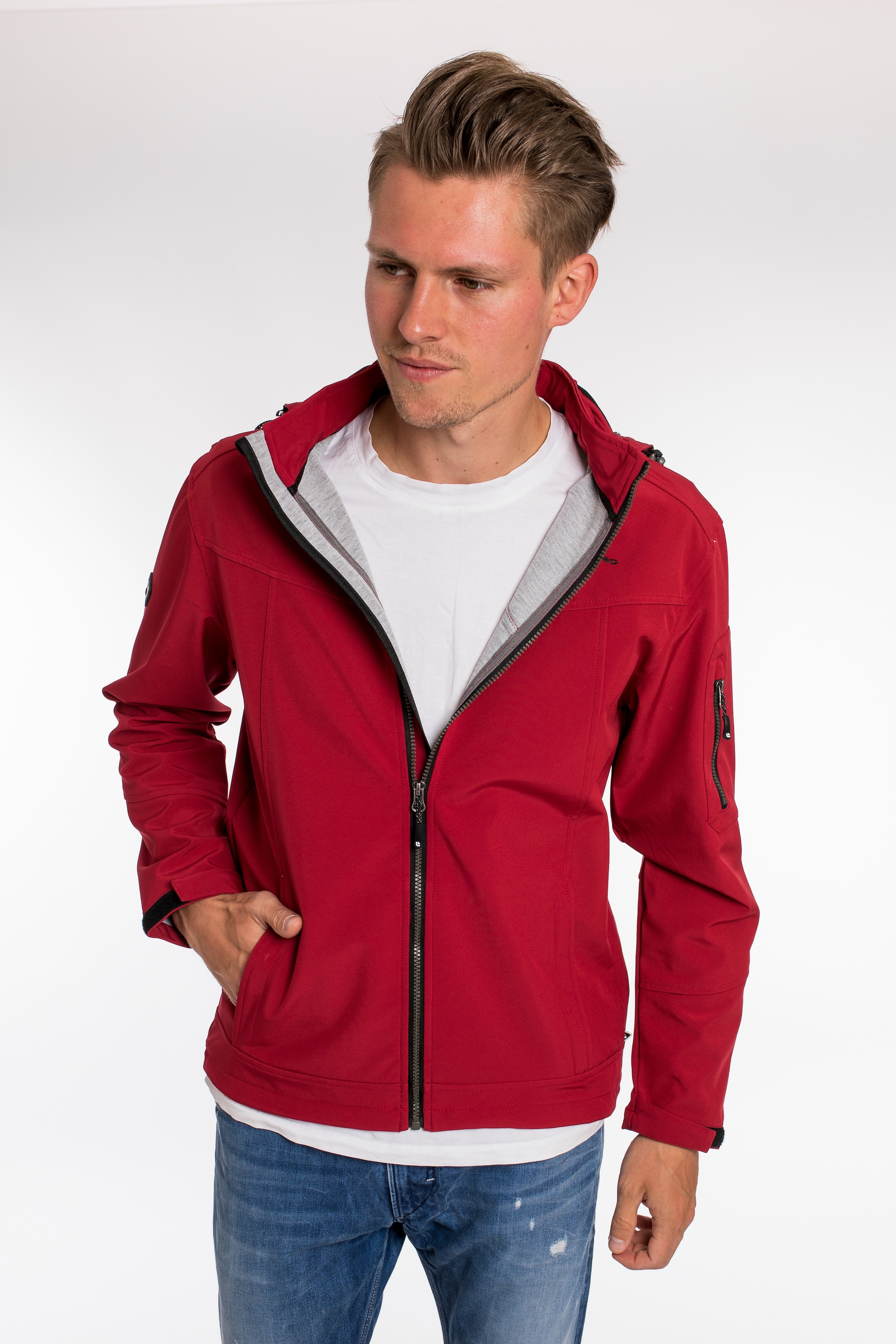 Softshelljacke »DEXTER PEAK MEN«, mit abnehmbarer Kapuze