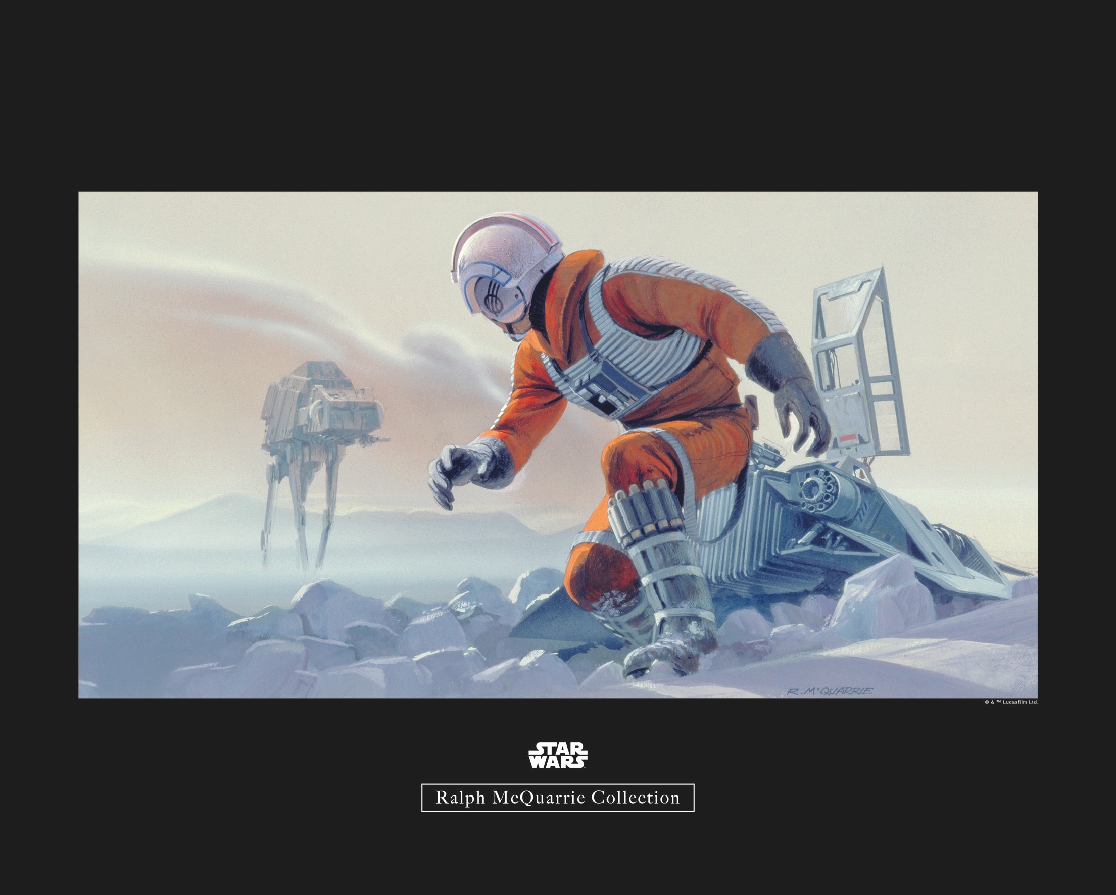 Image of Komar Bild "Star Wars Classic RMQ Hoth Battle Pilot" Star Wars 1 Stk. tlg. Wandbild zur Dekoration im Kinderzimmer - ohne Rahmen