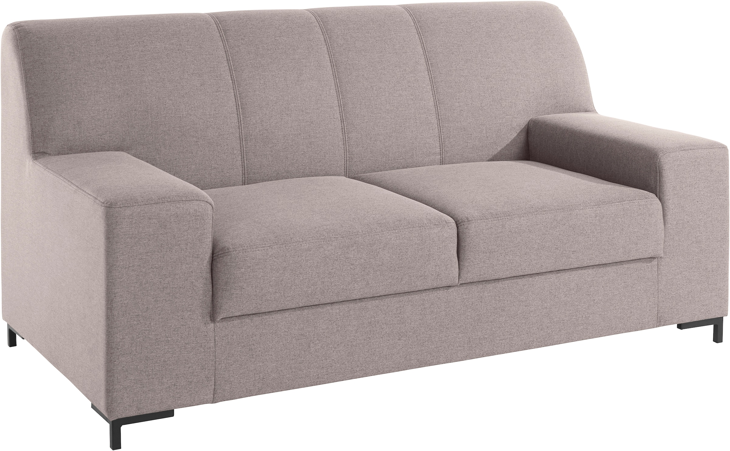 DOMO collection 2-places »Ledas kubisch und komfortabel, flache Armlehnen, eleganter Fuss,« Breite 170cm, in vielen Farben erhältlich