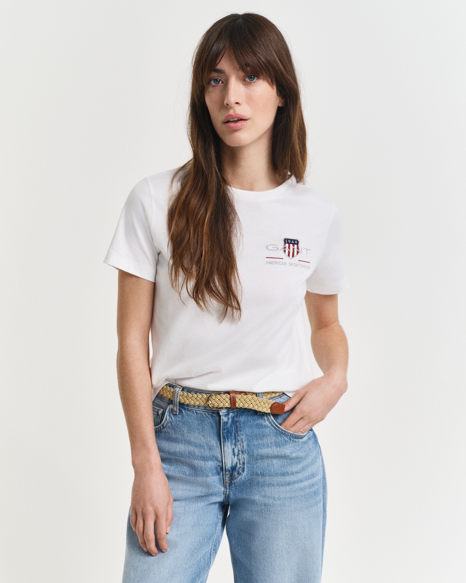 Image of Gant T-Shirt "REG ARCHIVE SHIELD SS T-SHIRT" Stickerei, Rundhals