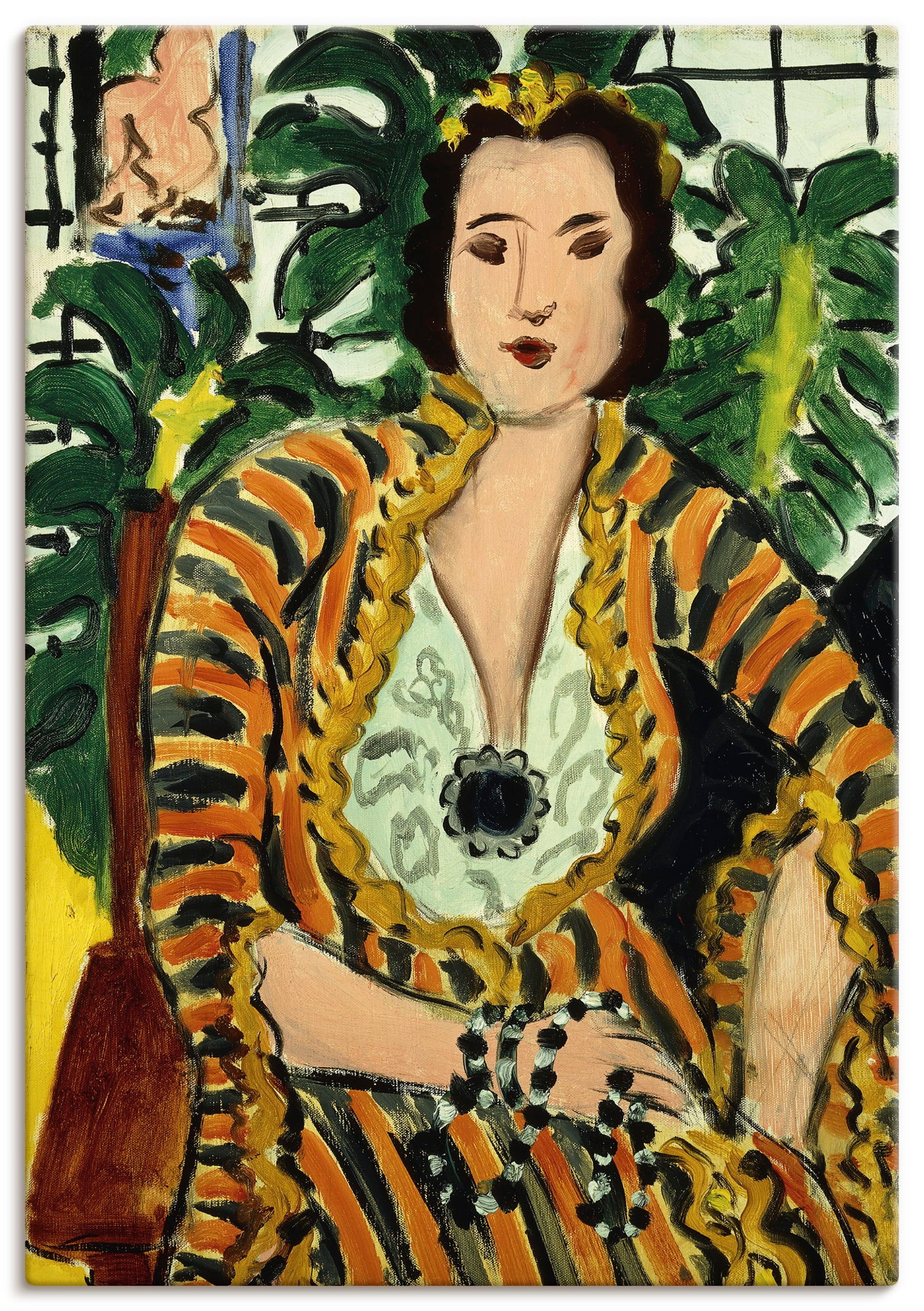 Image of Artland Wandbild "Dame mit blauem Schmuckstück. 1937" Bilder von Frauen 1 Stk. tlg. als Alubild, Leinwandbild, Poster, Wandaufkleber in verschied. Grössen