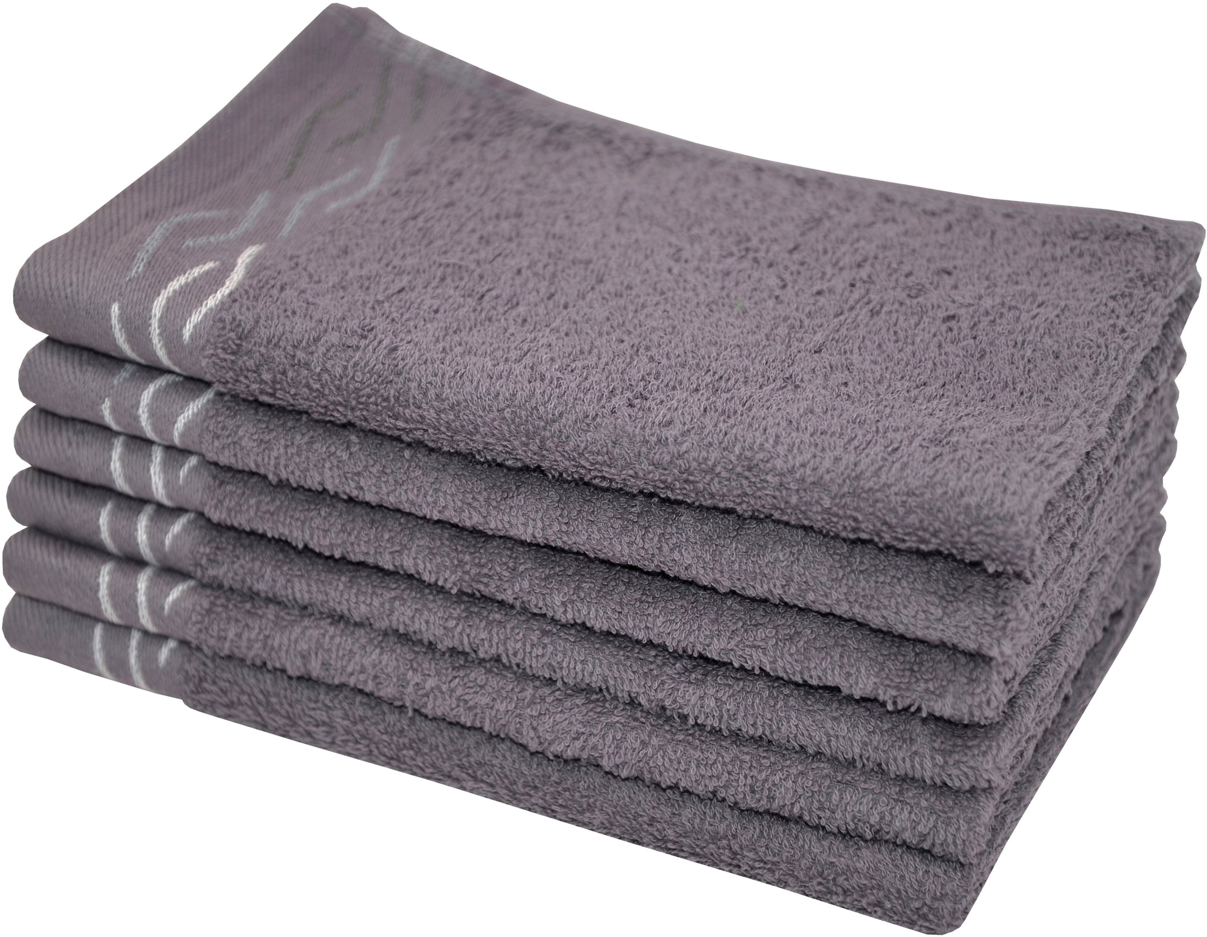 Dyckhoff Gästehandtücher »Wave« mit Jacquard-Bordüre