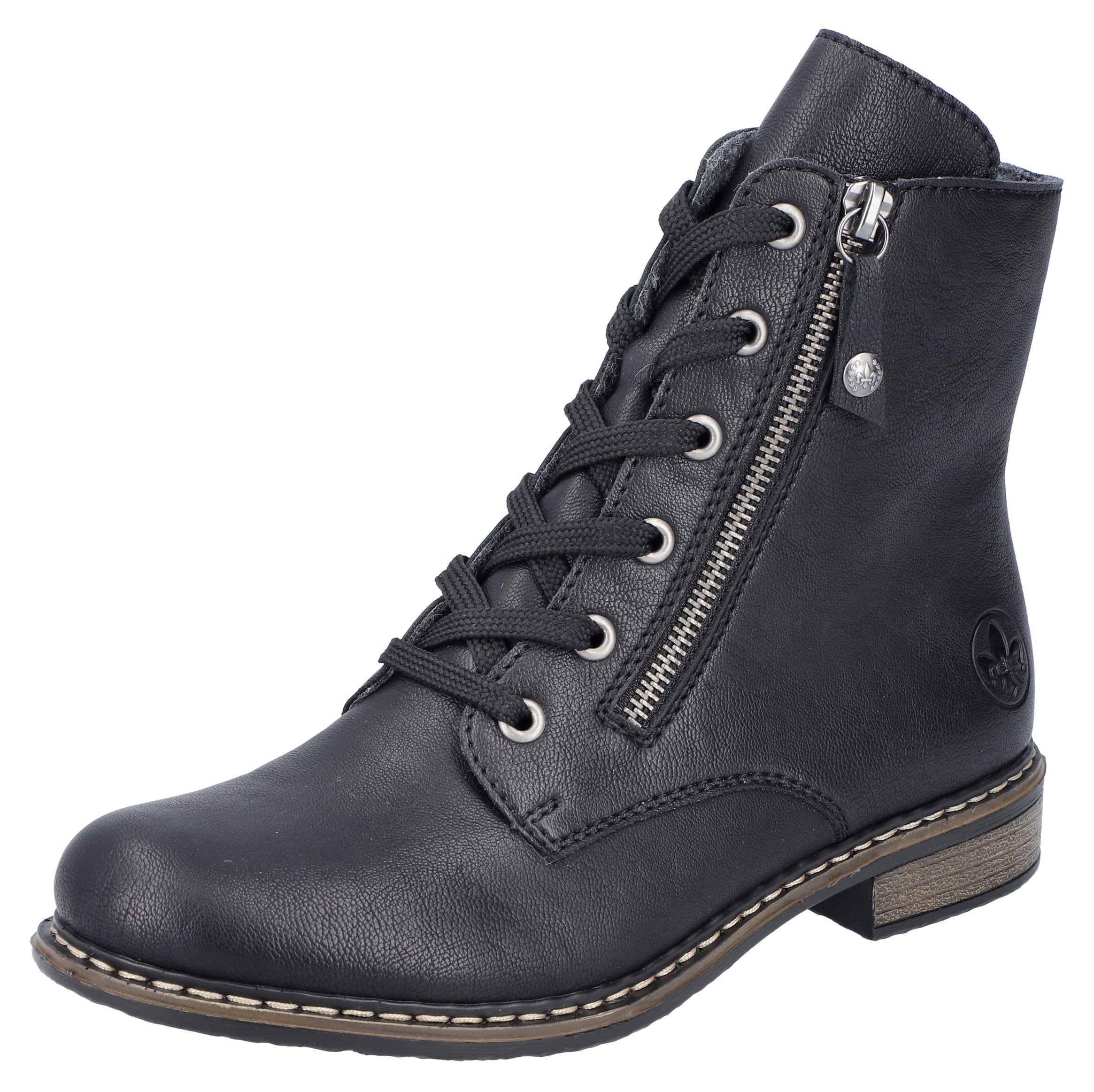 Rieker Stiefelette  Schnürstiefelette, Schnürboots mit Reissverschluss an der Aussenseite