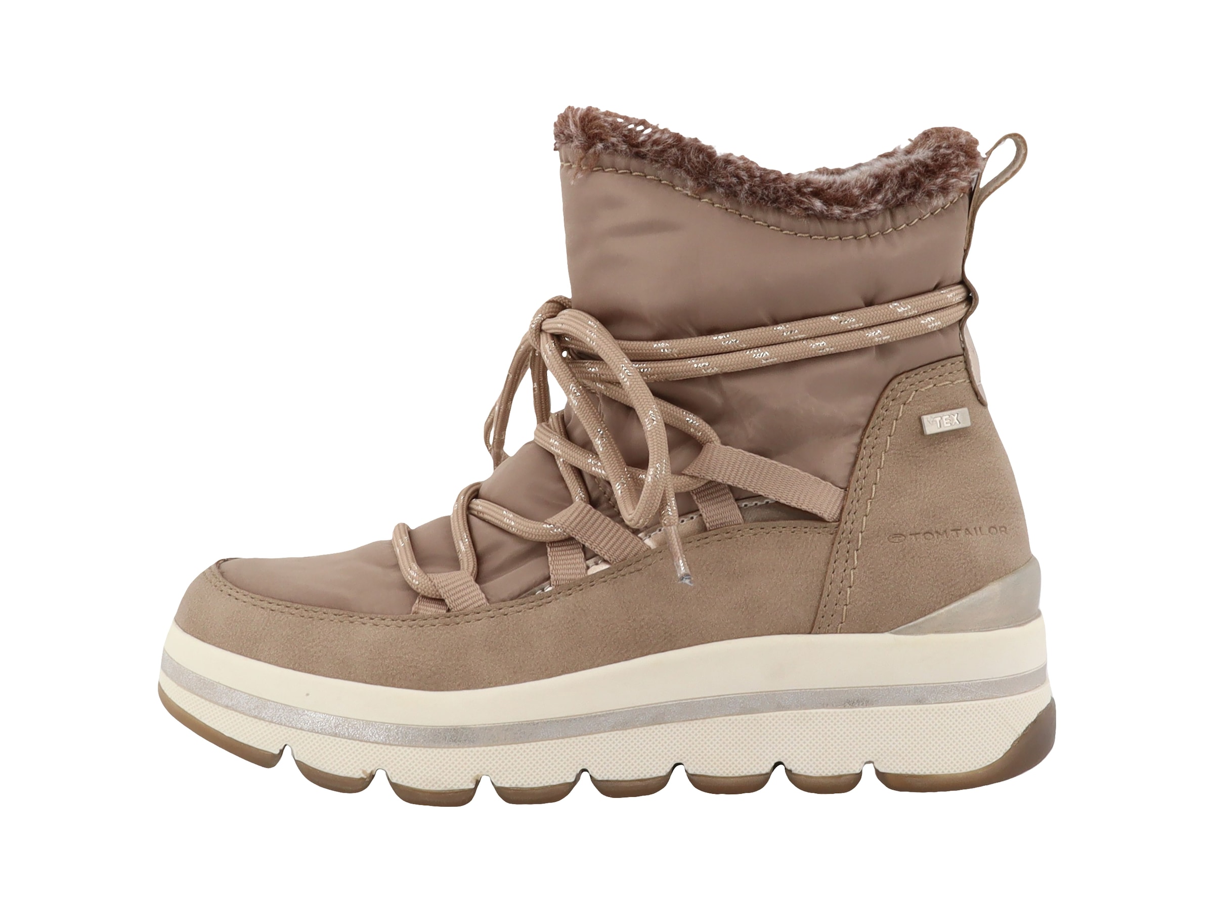TOM TAILOR Bottes d'hiver  avec col en fausse fourrure