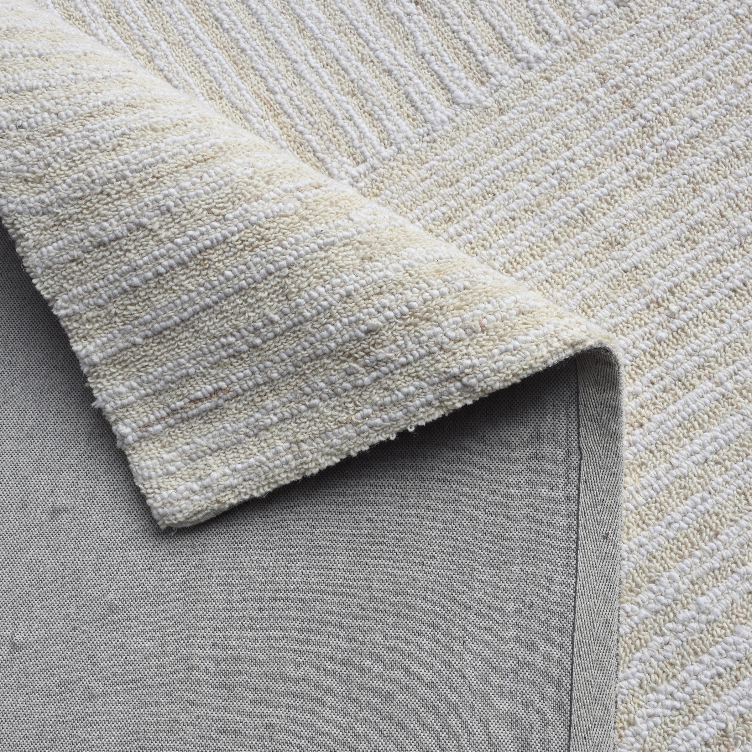 my home Wollteppich »Brevik, handgefertigt, Wolle, Hoch-Tief-Struktur« rechteckig 11 mm Höhe einfarbig, Wolle, Teppich, Wohnzimmer, Schlafzimmer, Esszimmer