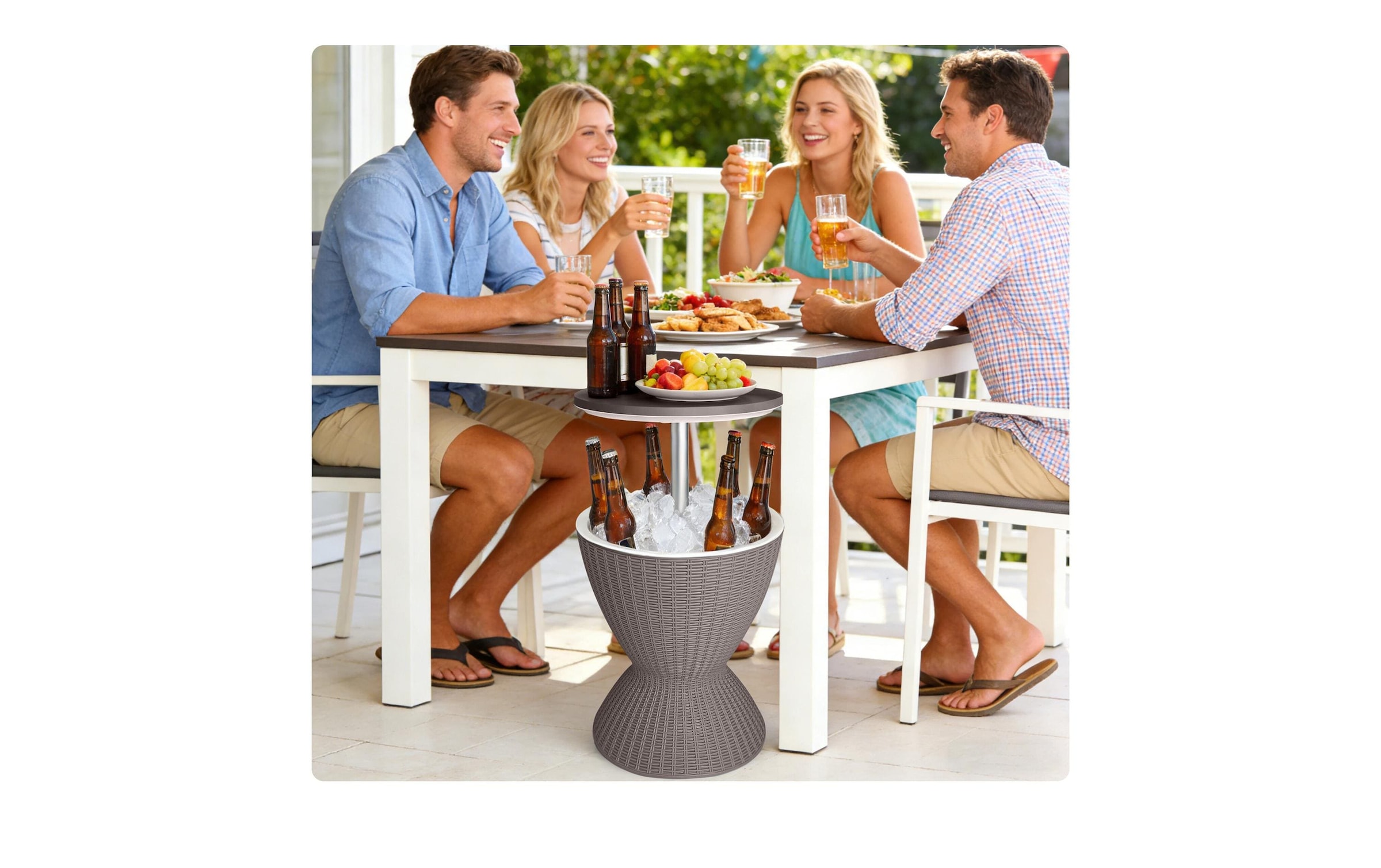 relaxdays Beistelltisch »mit Kühlfunktion 30 L 48.5 x 82 cm«