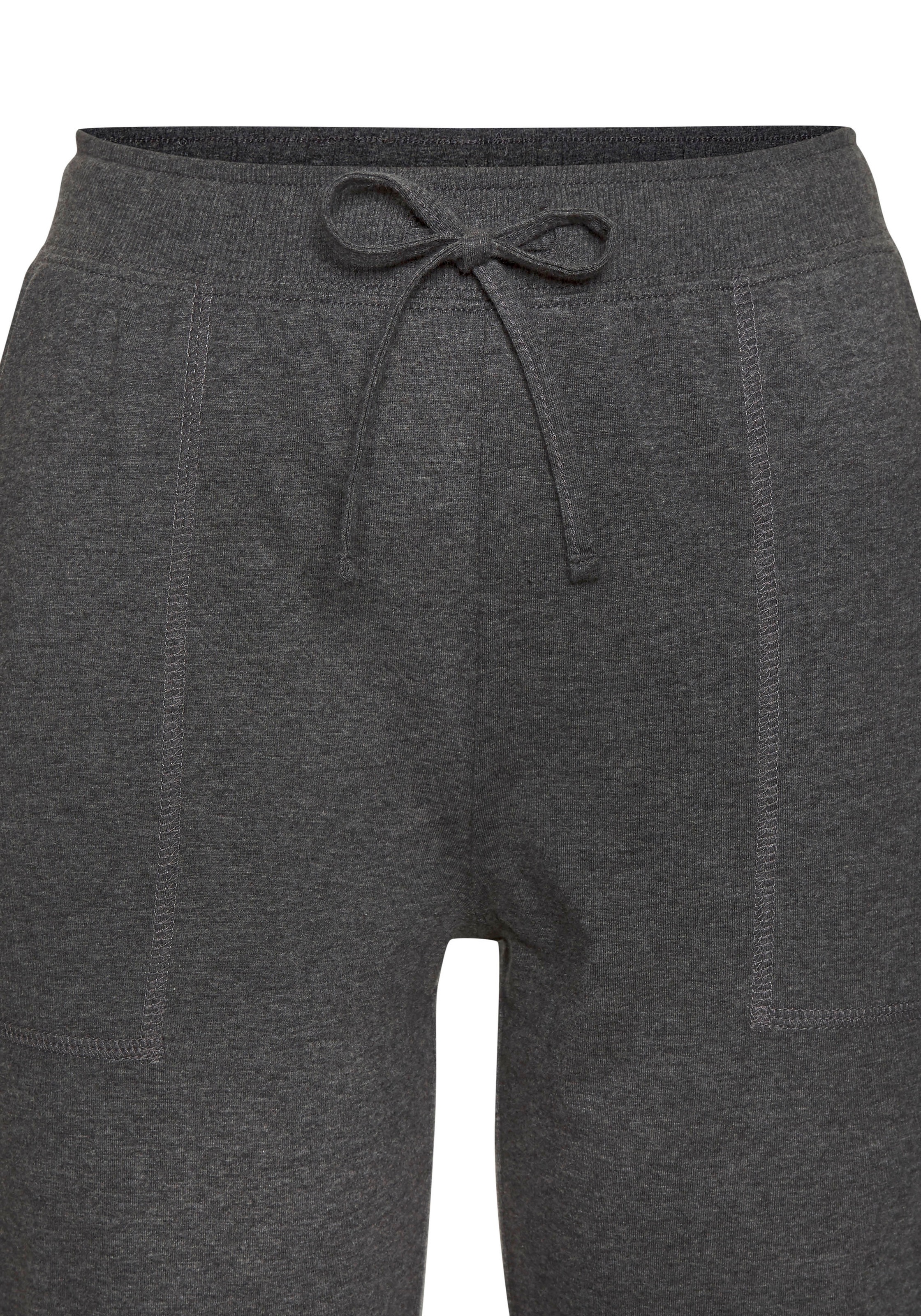 Vivance Dreams Pyjama, (2 tlg.), mit schönem Melangeeffekt