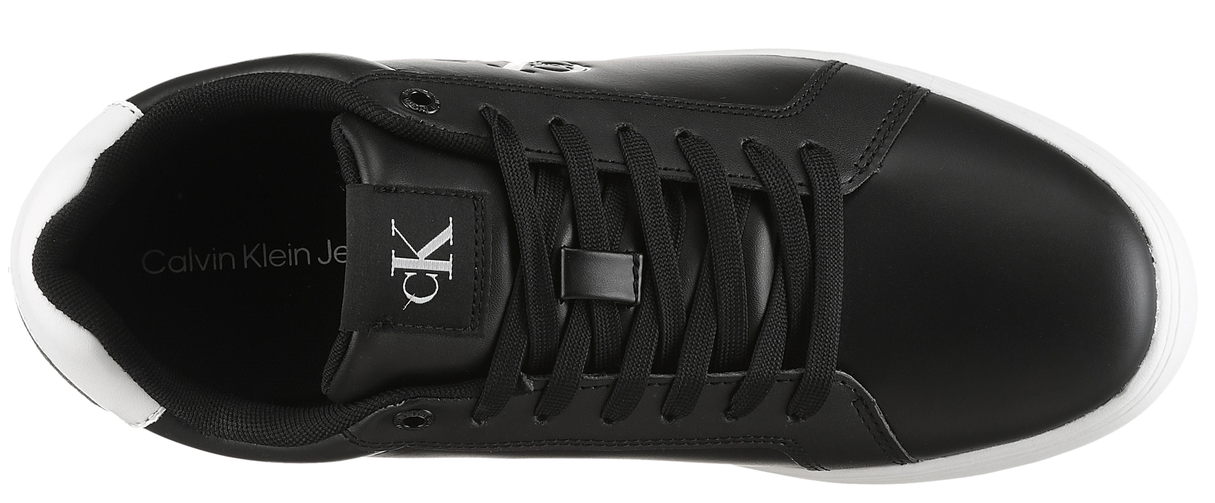 Calvin Klein Jeans Sneakers »CLASSIC CUPSOLE MONO LTH«  Freizeitsneaker, Halbschuh, Schnürschuh in klassischer Optik