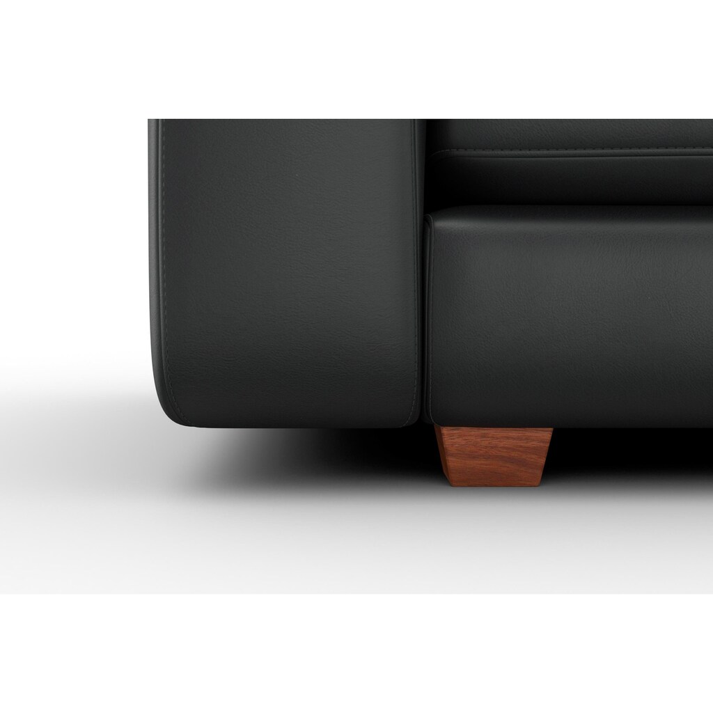 machalke® 2,5-Sitzer »valentino«, mit breiten Armlehnen, Füsse Walnuss, Breite 191 cm