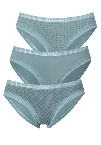 LASCANA Bikinislip, (Packung, 3 St., 3er-Pack), mit grafischer Spitze kaufen