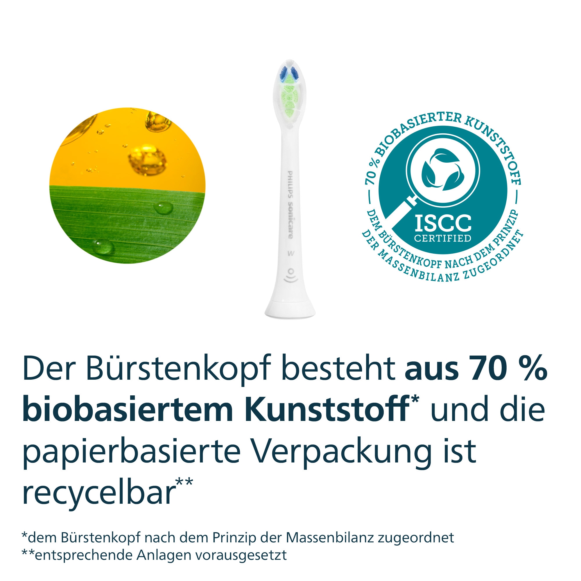Philips Sonicare Aufsteckbürsten »W2 Optimal White«, für weissere Zähne, für jedes Sonicare Handstück