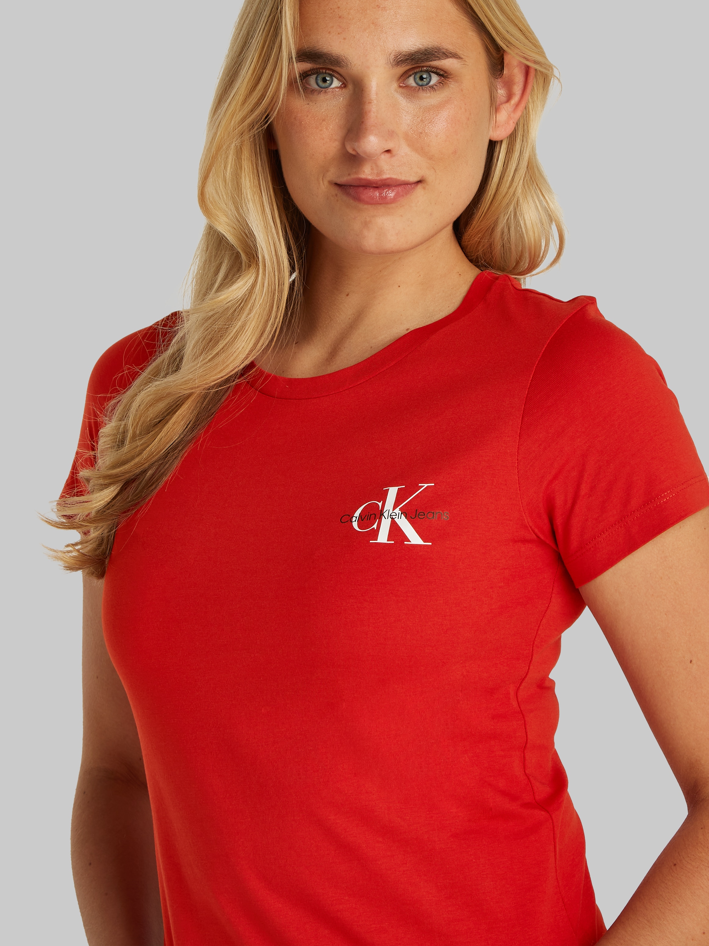 Calvin Klein Jeans T-Shirt »2-PACK MONOLOGO SLIM TEE«, (Packung, 2er-Pack), mit Logodruck
