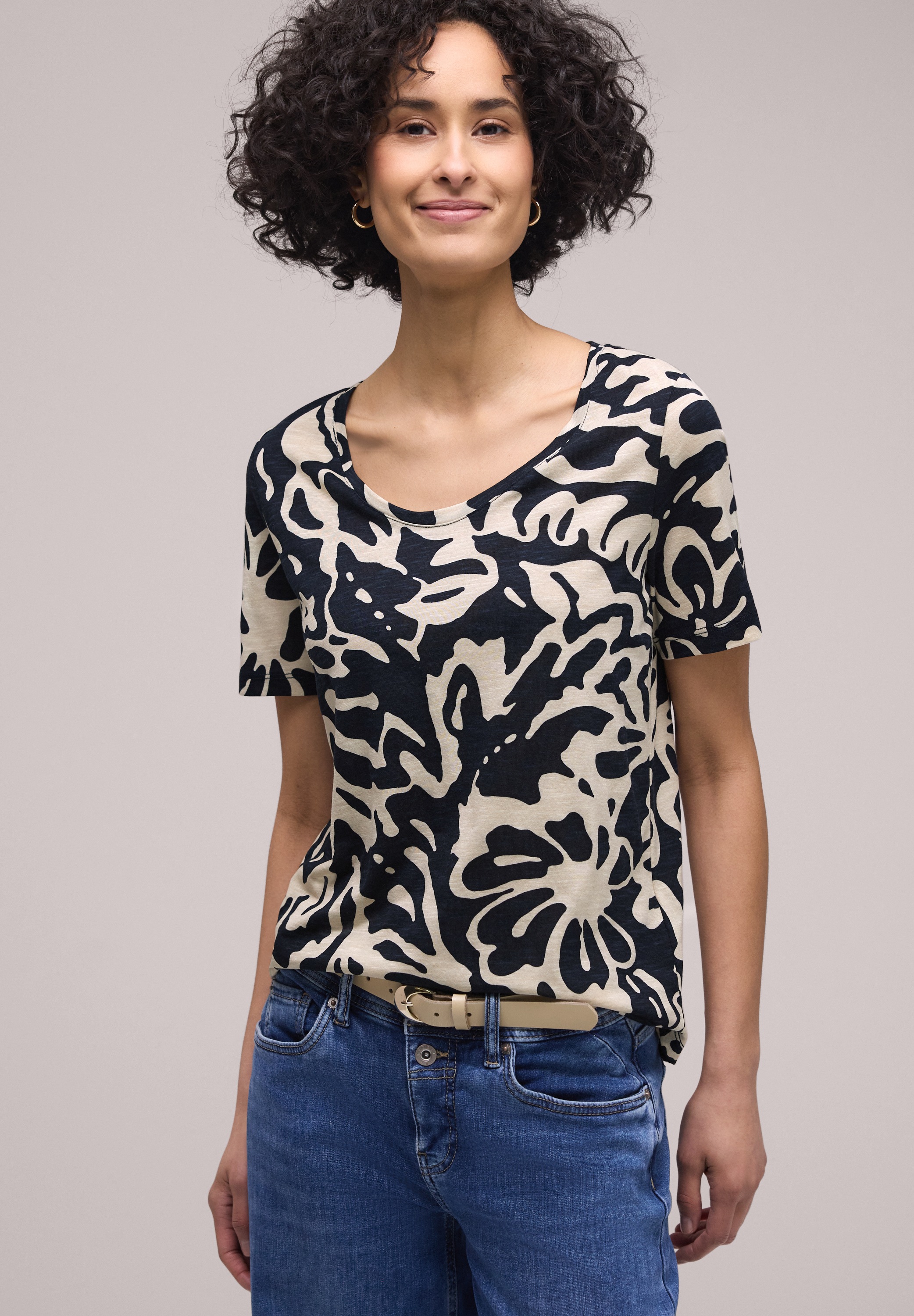 Image of STREET ONE Kurzarmshirt "Style NEW Gerda" mit abstraktem Print