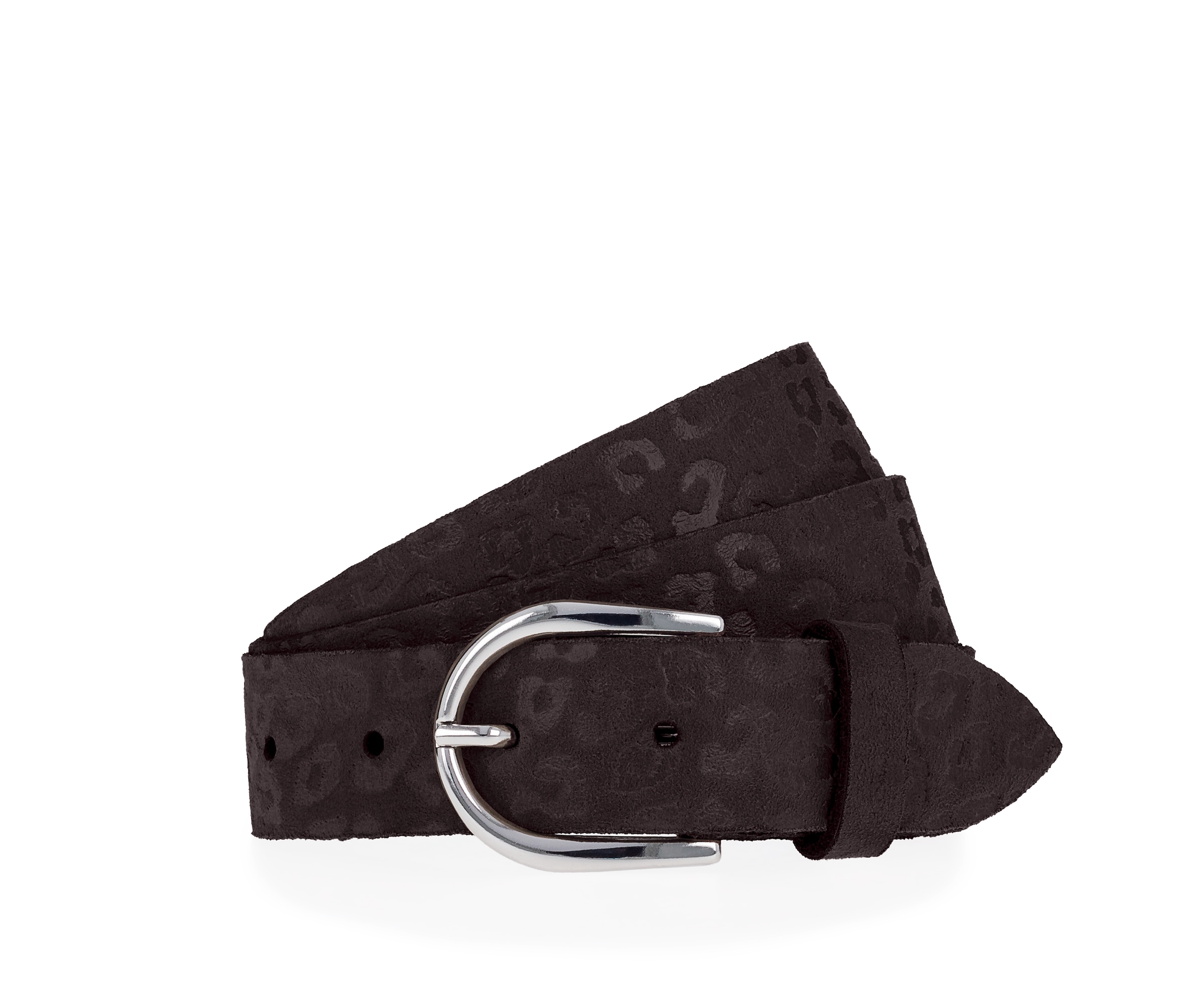 Tamaris Ledergürtel schiemernde Prägung im Animal-Design