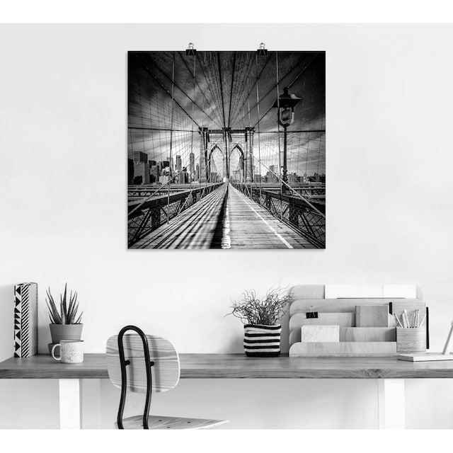 Artland Wandbild »New York City Brooklyn Bridge«, Amerika, (1 St.), als  Alubild, Leinwandbild, Wandaufkleber oder Poster in versch. Grössen günstig  kaufen
