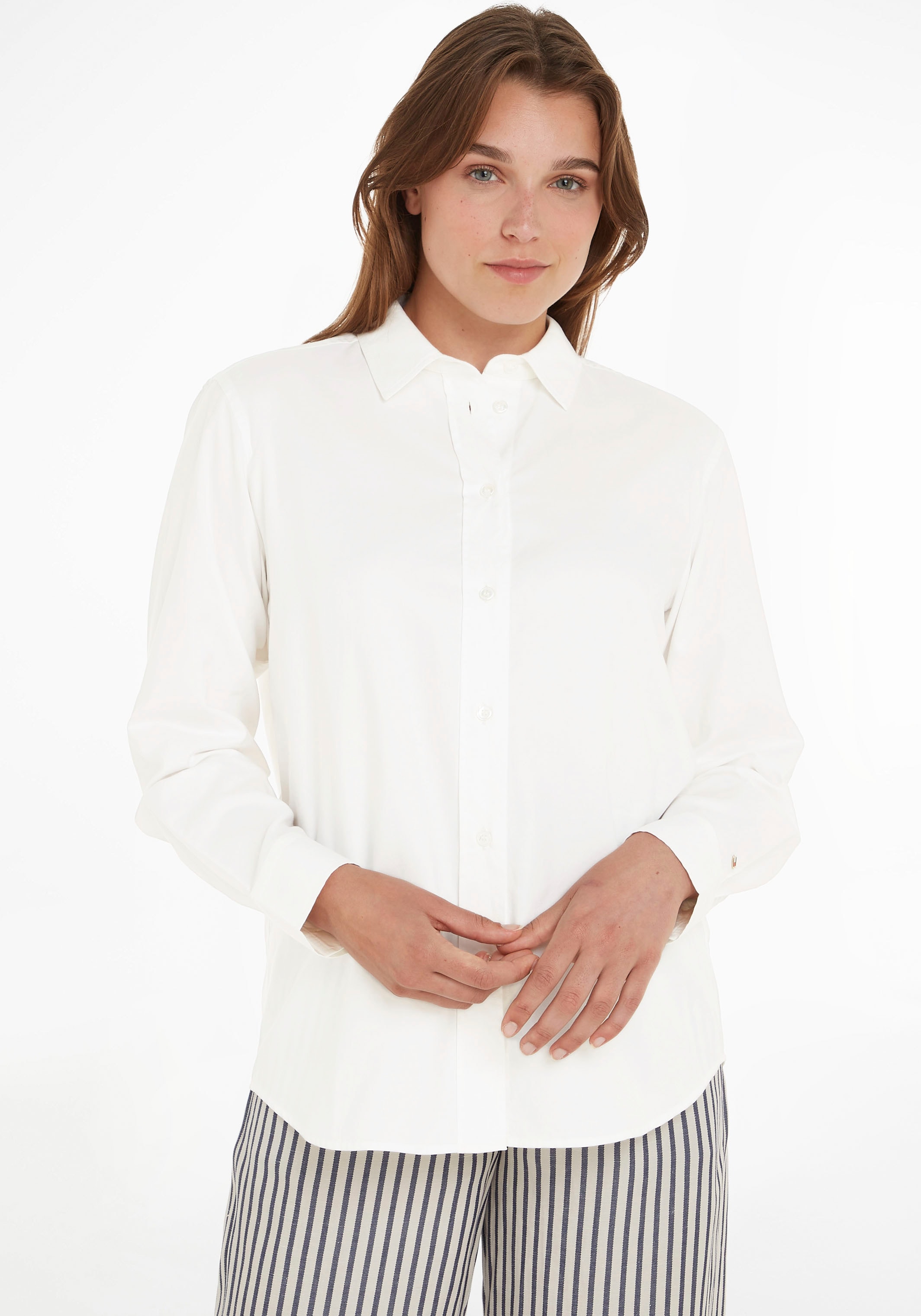 Hemdbluse »OXFORD RELAXED SHIRT LS«, im vielseitigen Basic-Look