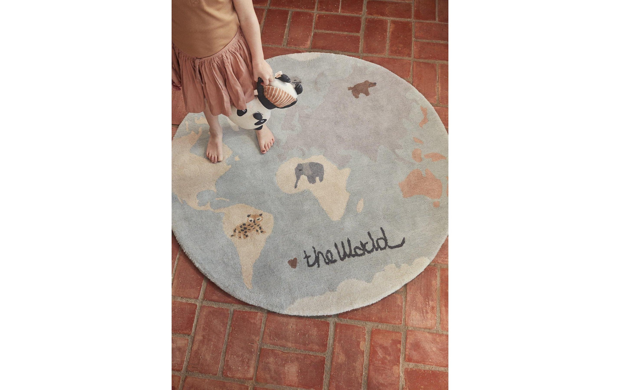 OYOY Kinderteppich »The World tufted rug Ø 120 cm«