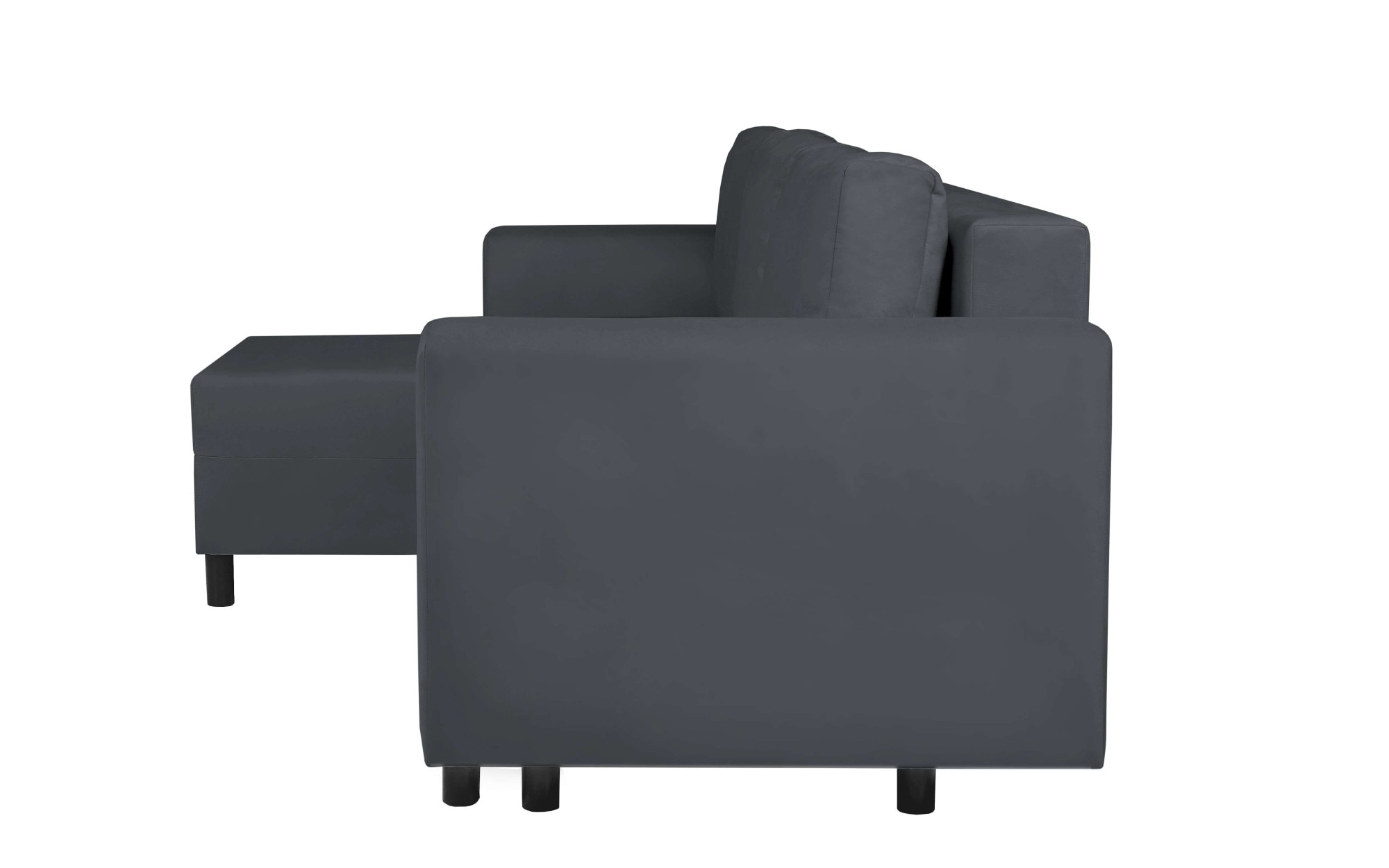 INOSIGN Ecksofa »GLENOE Schlafsofa mit Bettkasten, Recamiere beidseitig montierbar« L-Form, Masse B/T/H: 230/135/84,5 cm, Velvet & Struktur weich