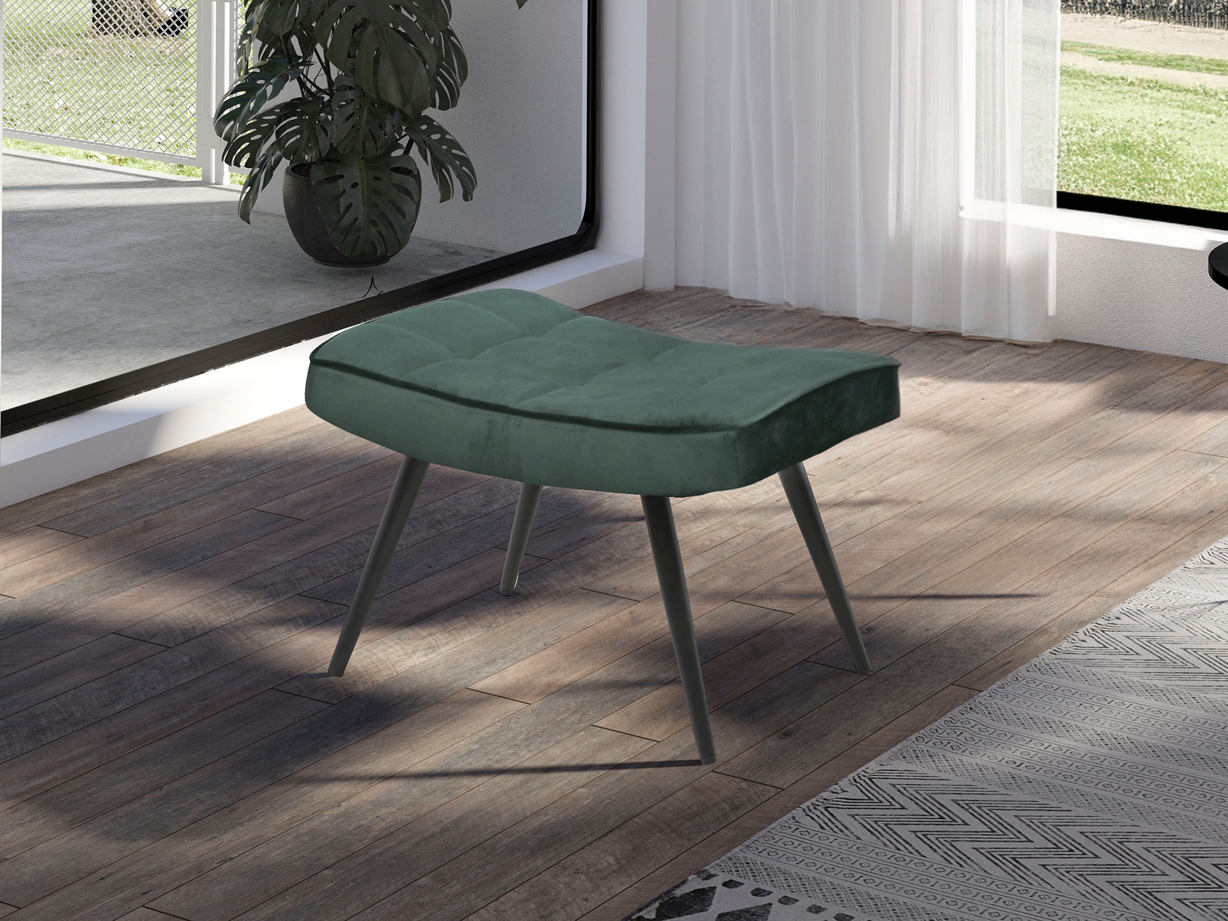 byLIVING Tabouret »UTA« Bezug Webstoff oder Samt, Schaumstoff