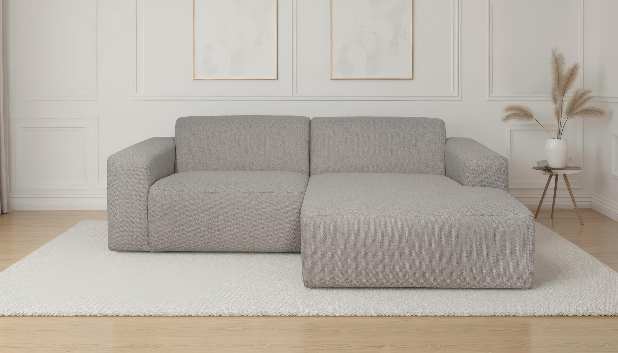 GOODproduct Ecksofa »Koa, 228 cm, L-Form, Modulsofa in Cord, Chenille, Struktur, Webstoff« Designsofa, weicher Lounge-Sitzkomfort, Welleunterfederung, bodentief