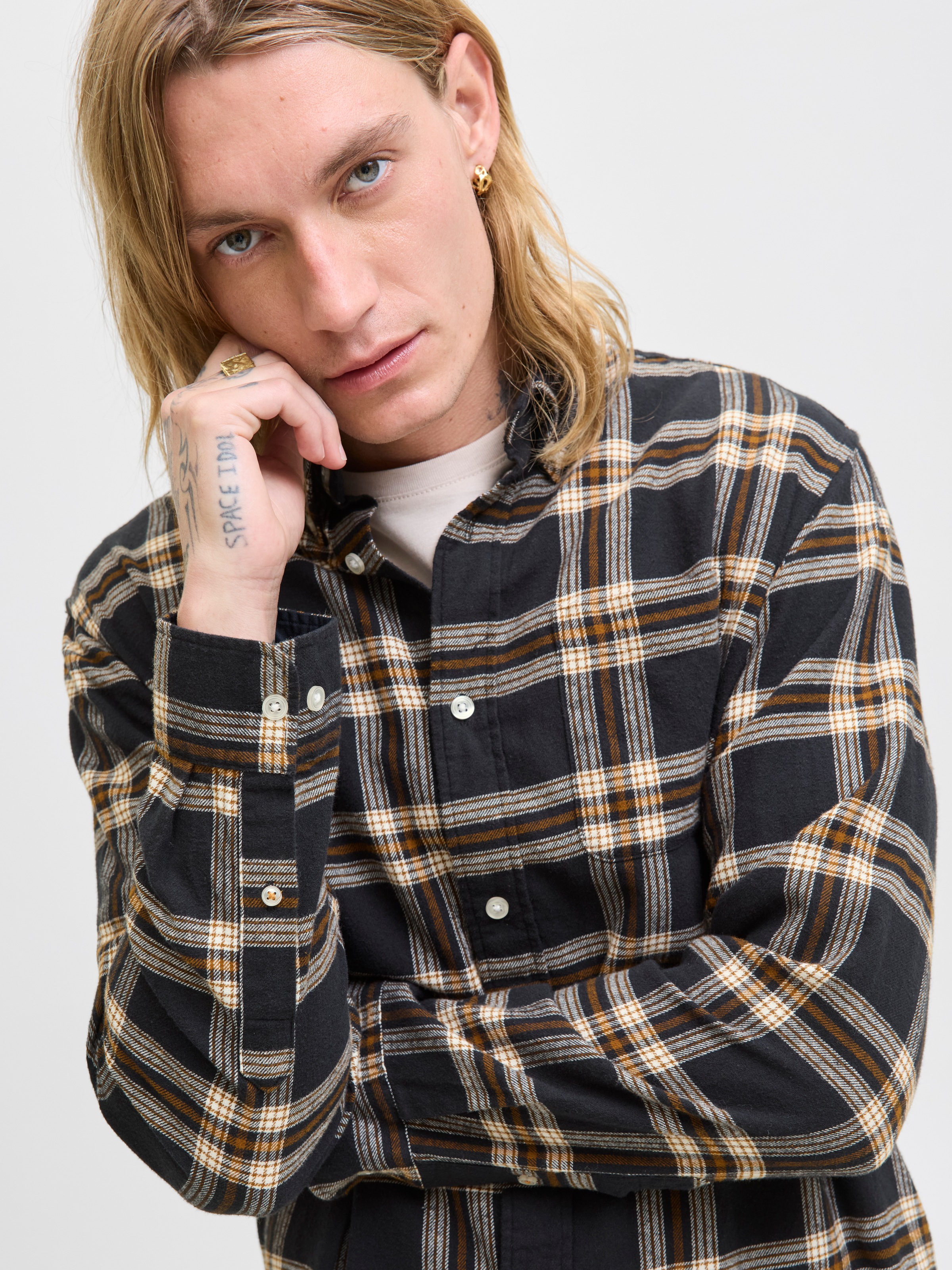 Jack & Jones Langarmhemd »JJECLASSIC FLANNEL CHECK SHIRT LS SN«