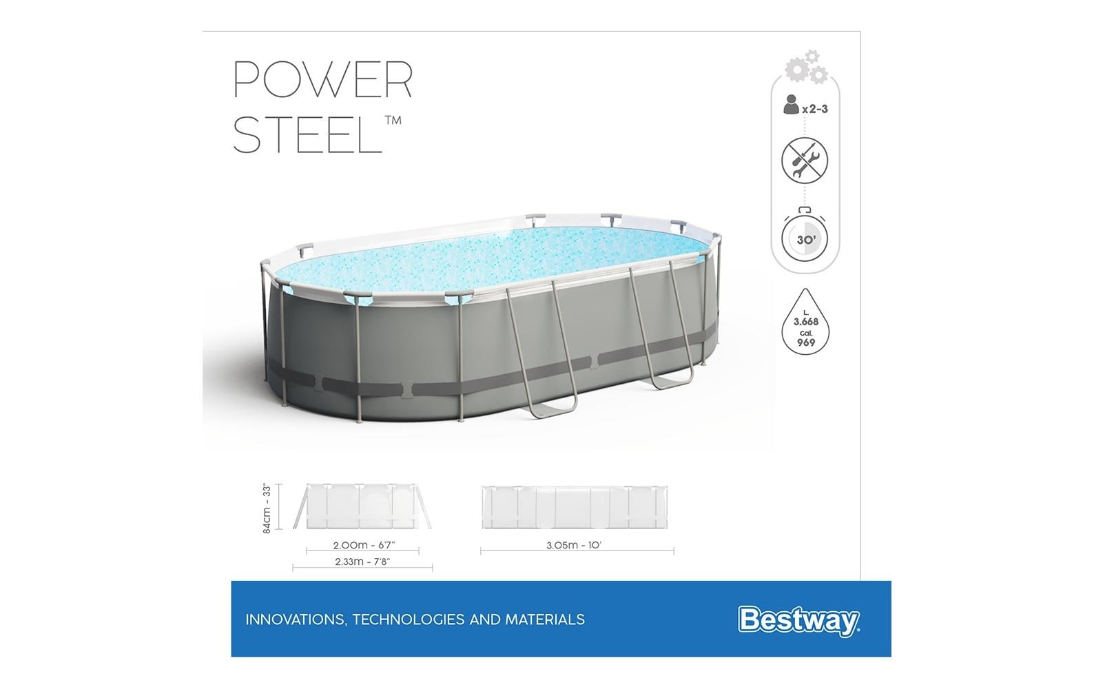 Bestway Pool »Power Steel Frame 305 x 200 x 84 cm«