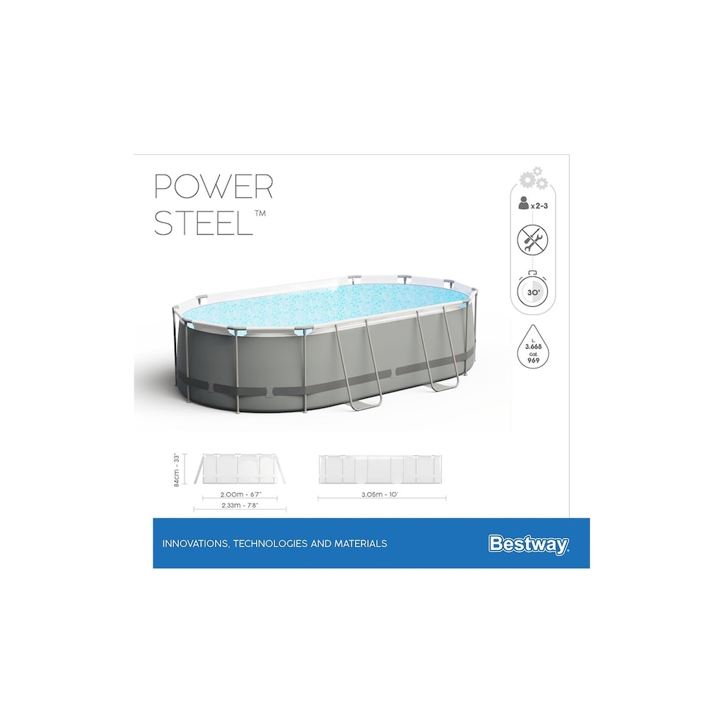 Bestway Pool »Power Steel Frame 305 x 200 x 84 cm«