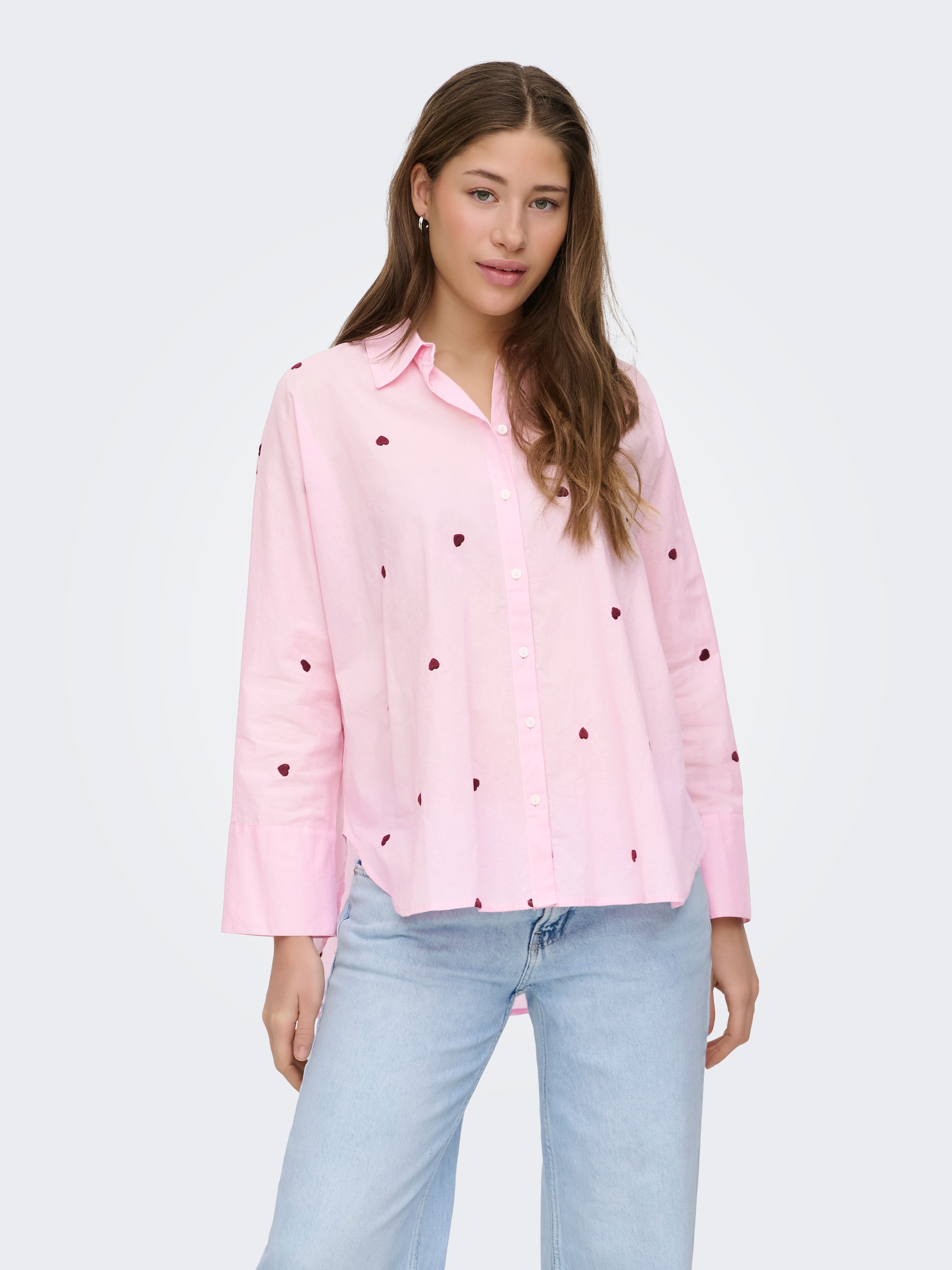 ONLY Hemdbluse »ONLNEW LINA GRACE LS EMB SHIRT NOOS WVN«