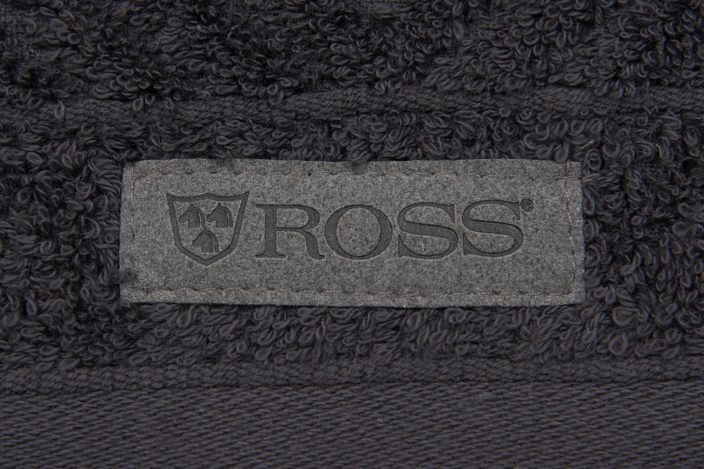 ROSS Handtuch »Smart«, (2 St.), Uni-Rippe mit Velourslabel