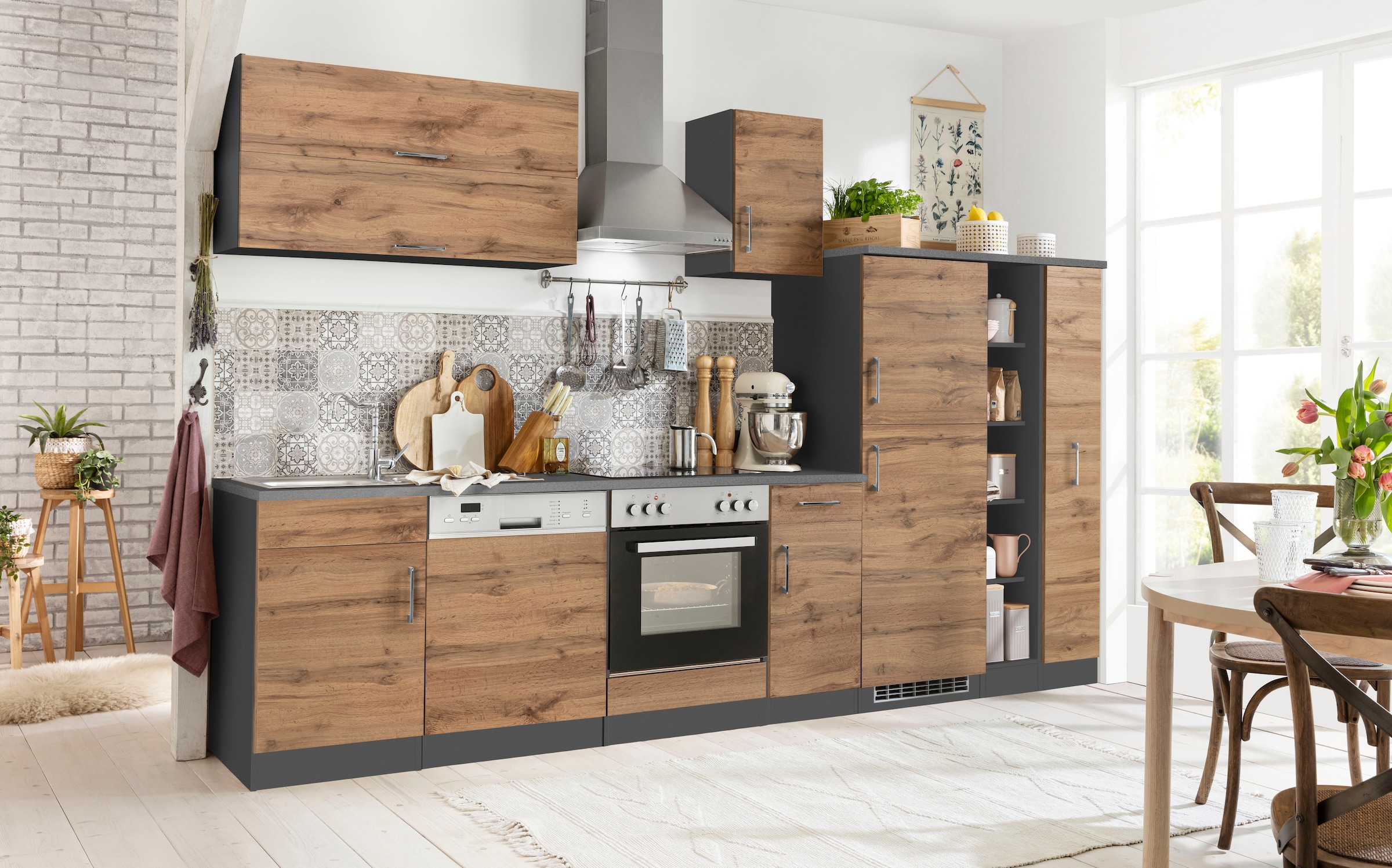 KOCHSTATION Kitchenette »KS-Colmar« sans appareils électriques, largeur 330 cm