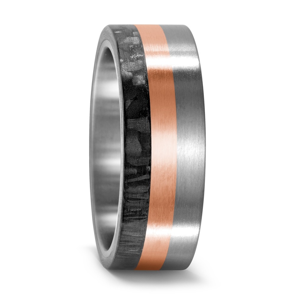 Image of Partnerring Titan, 750/18 K Rotgoldfarben, Carbon bei Ackermann Versand Schweiz