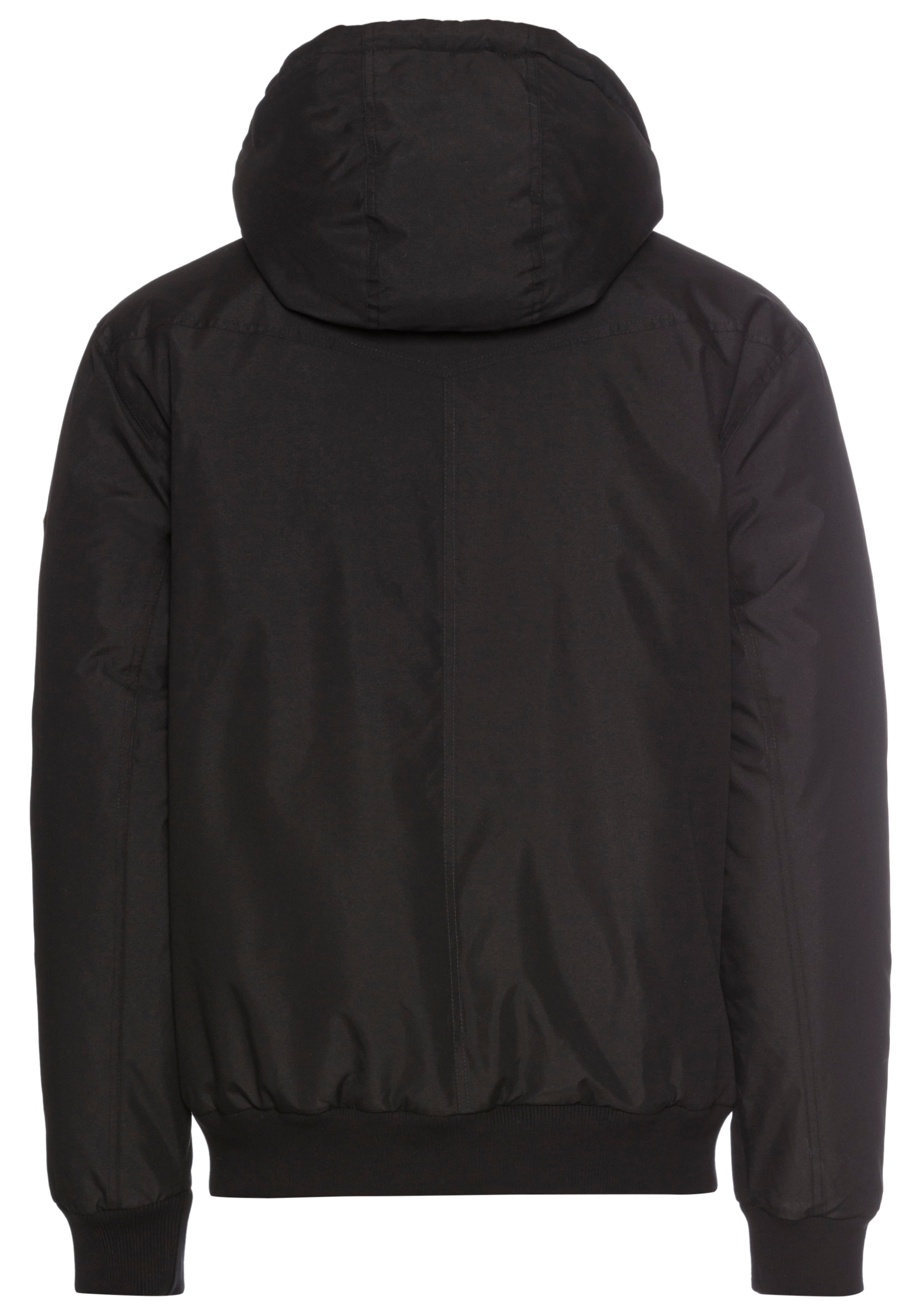 Bruno Banani Winterjacke, mit Kapuze, aus Baumwolle und Polyester, hochschliessender Kragen