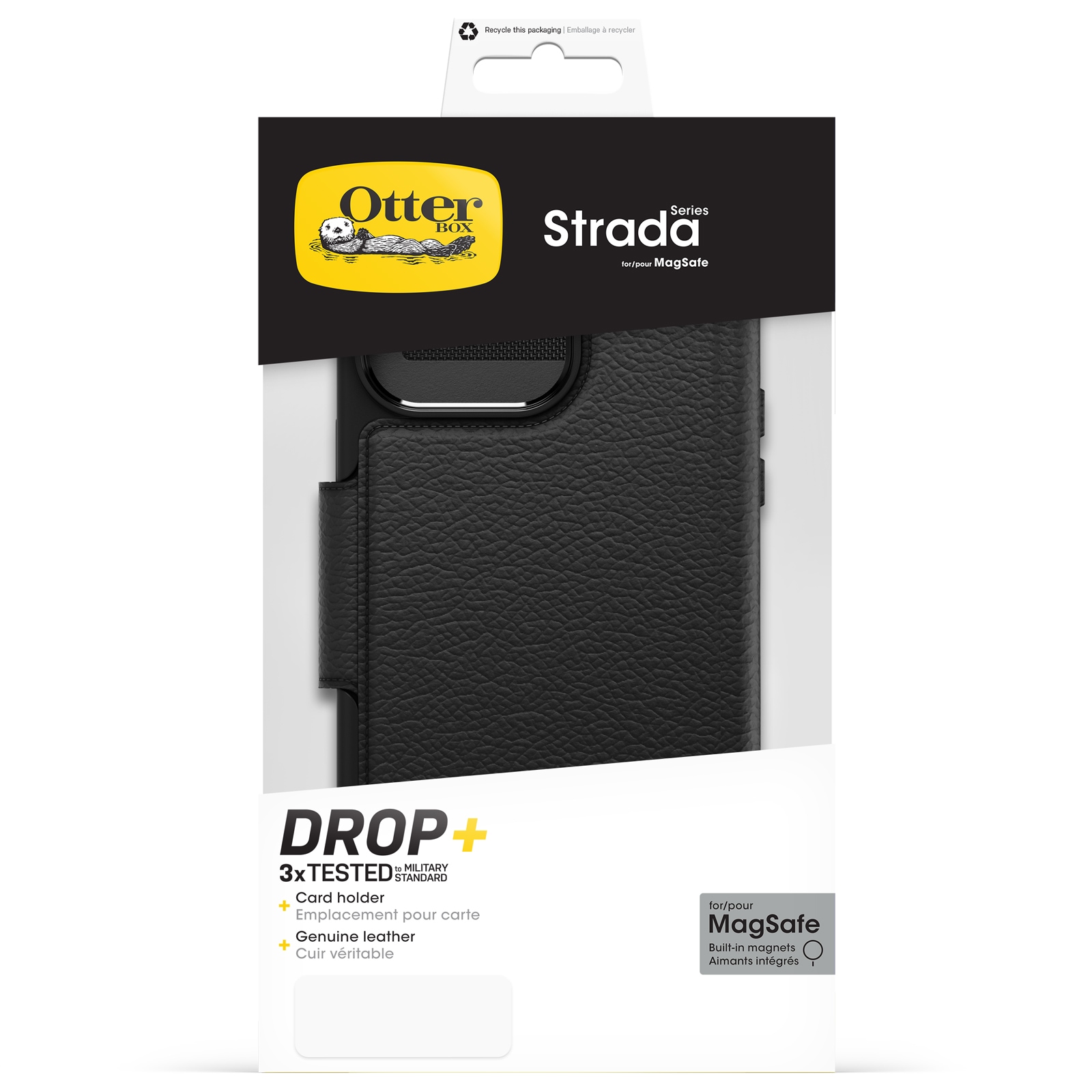 Otterbox Flip Case »Strada Hülle für Apple iPhone 15 Pro Max für MagSafe, stossfest« Apple iPhone 15 Pro Max sturzsicher,Premium Lederfolio , 3x getestet nach Militärstandard