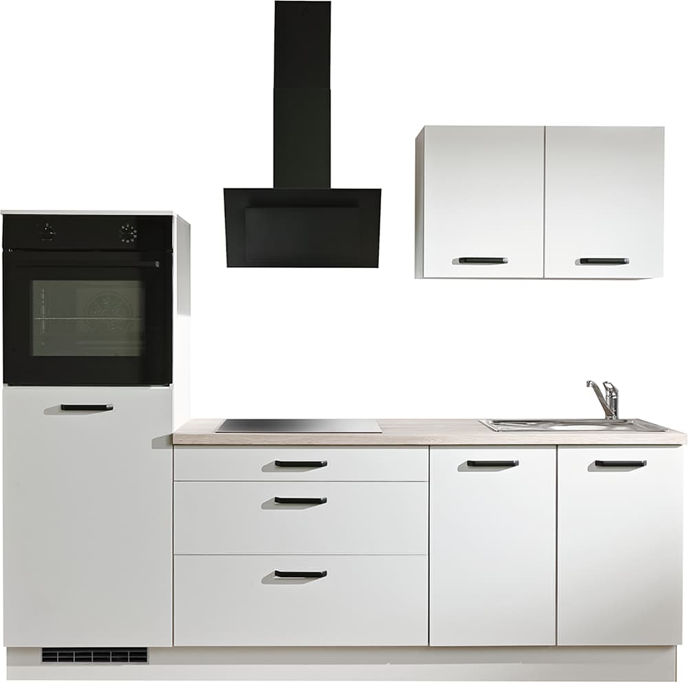 wiho Küchen Kitchenette »Compact« Largeur 240 cm, options avec appareils (avec réfrigérateur)