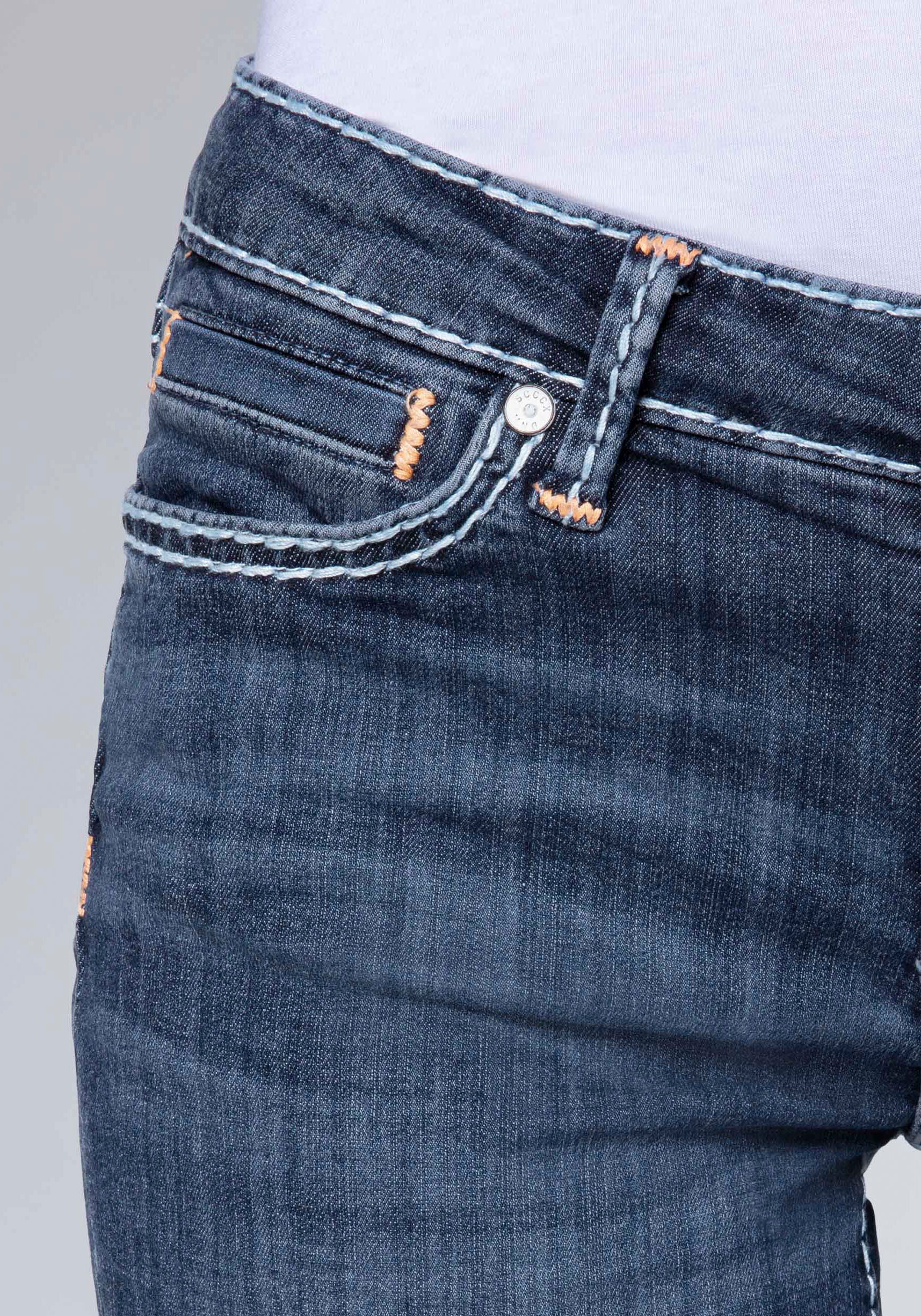 SOCCX Regular-fit-Jeans »RO:MY«, mit hellen Stepp-Nähten un à Acheter bon prix