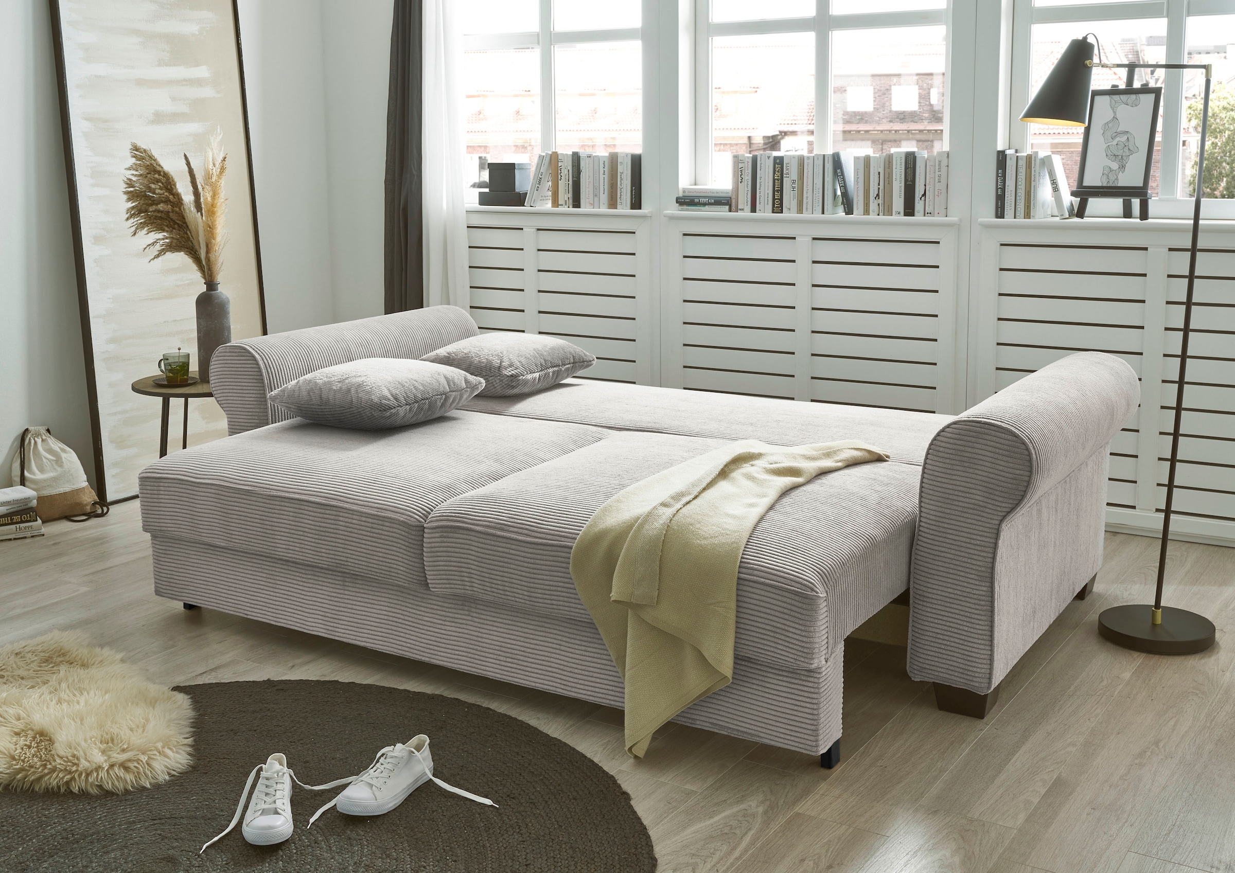 ED EXCITING DESIGN Schlafsofa »Angelina«, mit Bettkasten & 4 Zierkissen