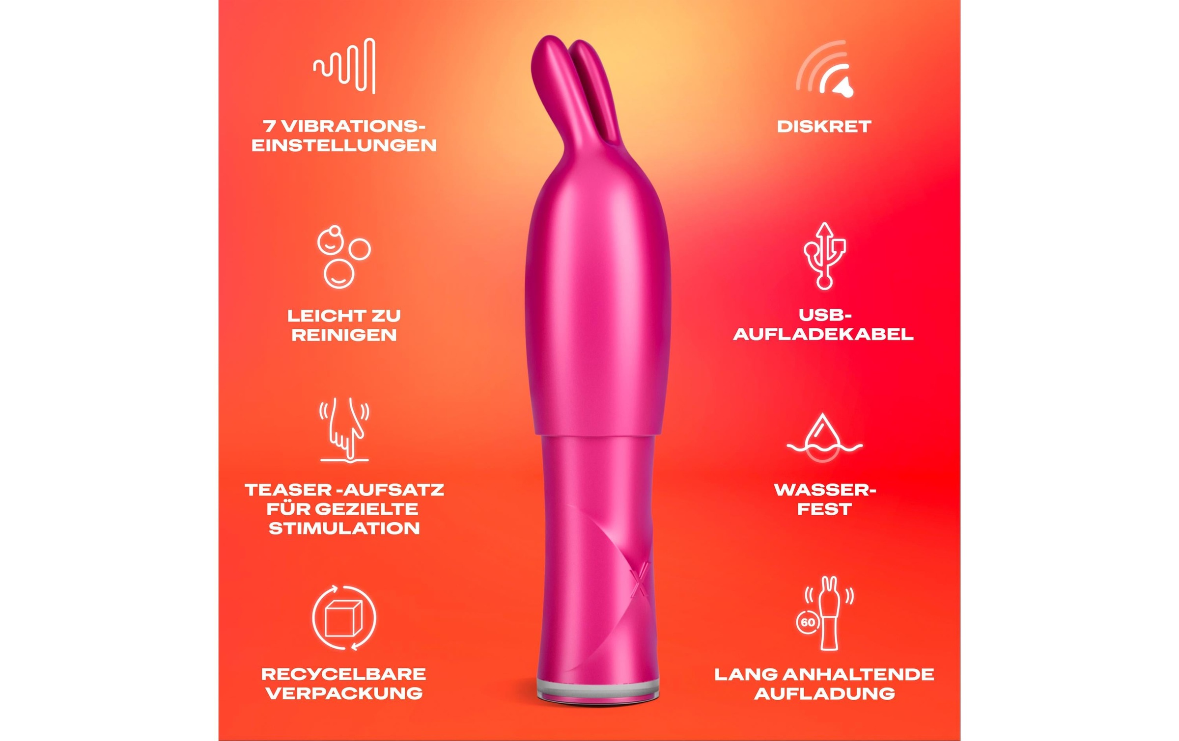 durex G-Punkt-Vibrator »Tease & Vibe 2 in 1 Vibrator und Teaser Tip«