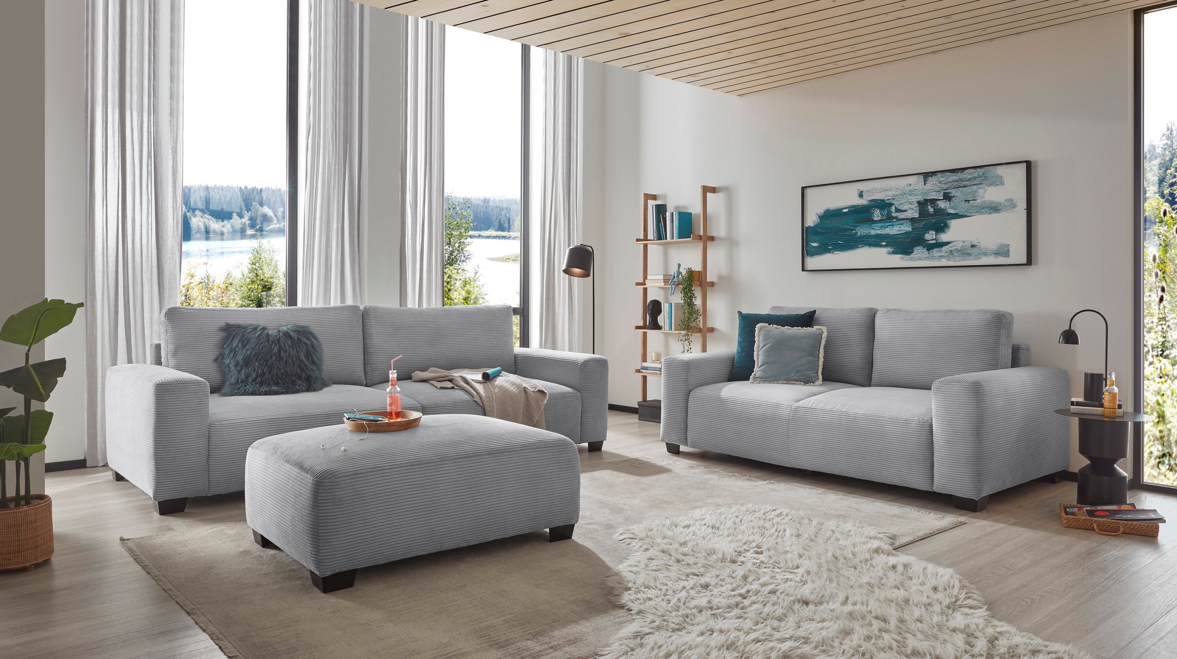 ED EXCITING DESIGN 2-Sitzer »Elba«, Big-Sofa mit 2 Rückenkissen