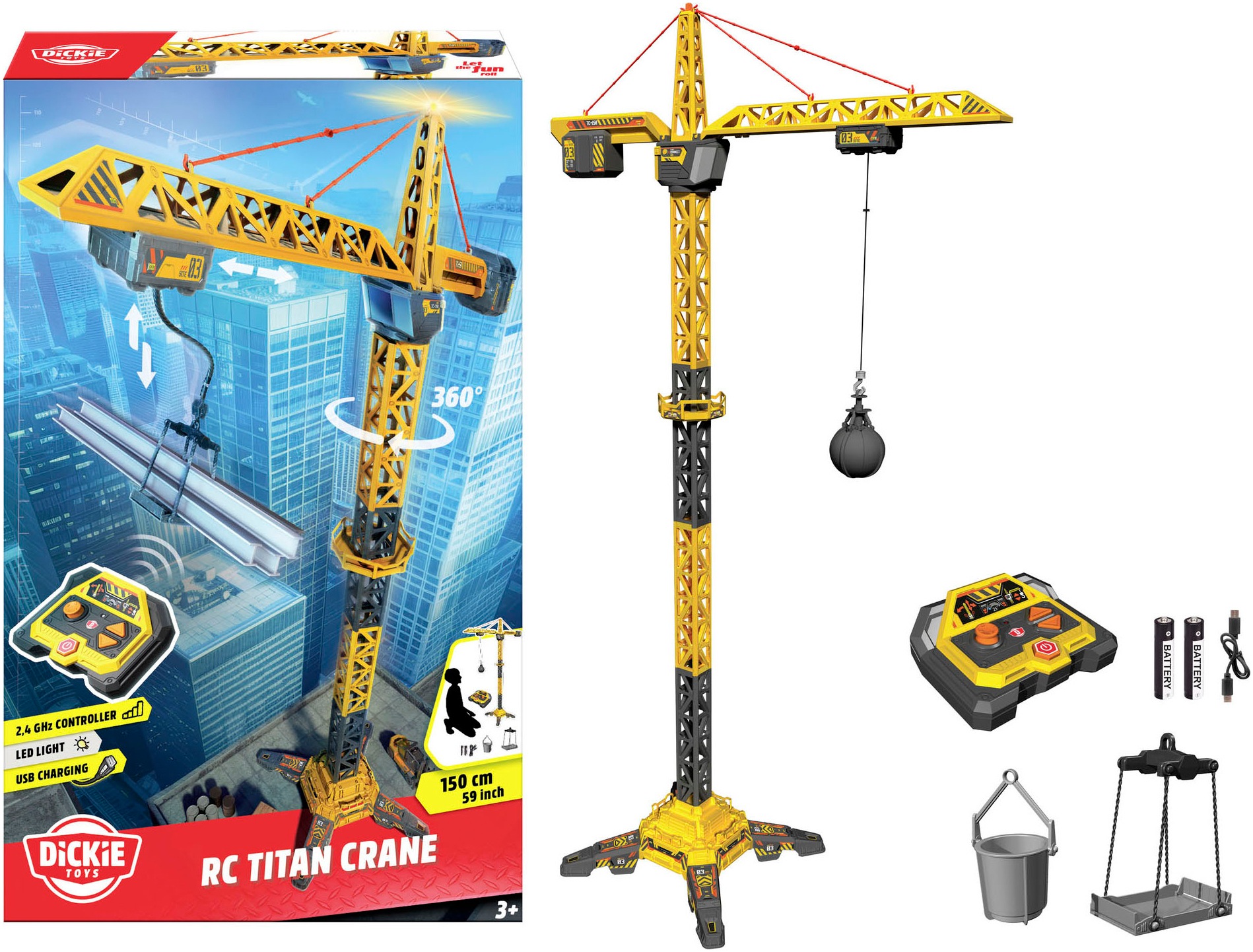 Image of Dickie Toys RC-Auto "RC Titan Crane" mit Licht