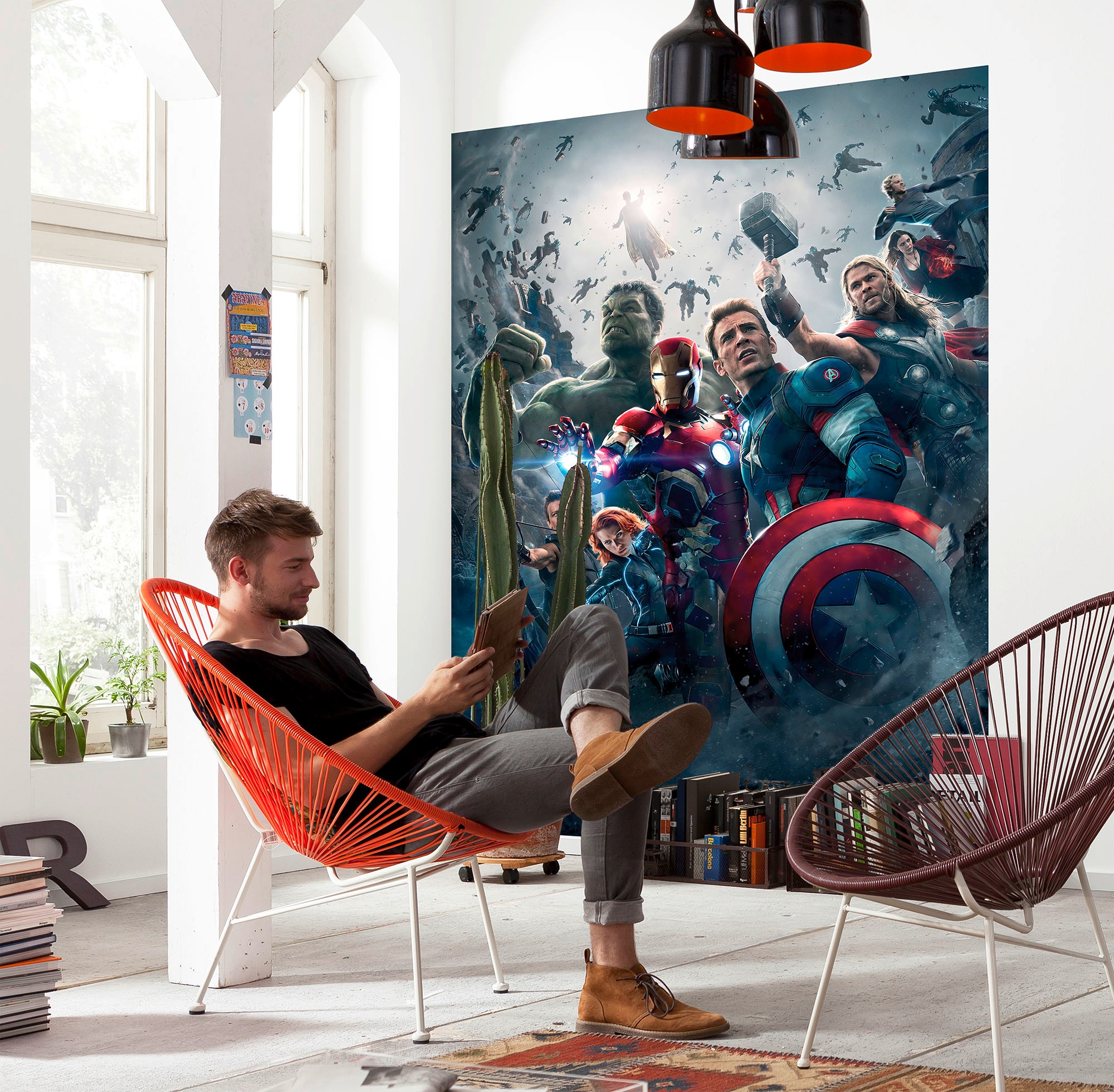 Komar Fototapete »Avengers-Age-of-Ultron-Movie-Poster - Grösse 184 x 254 cm«, bedruckt, Kinderzimmer