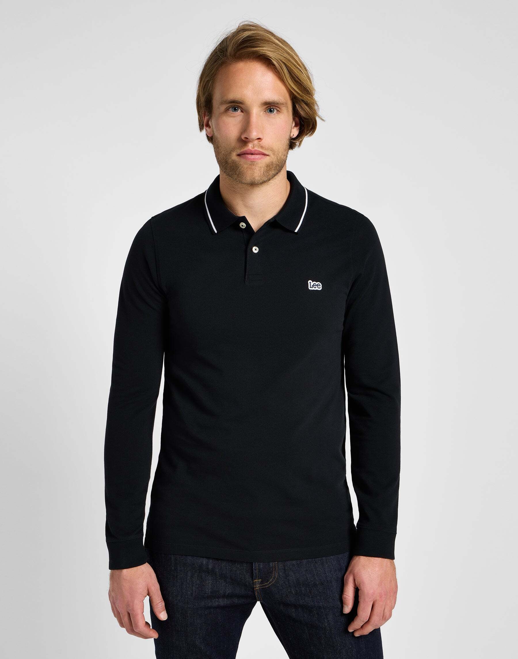 Image of Lee Langarm-Poloshirt "Lee Poloshirt Pique"